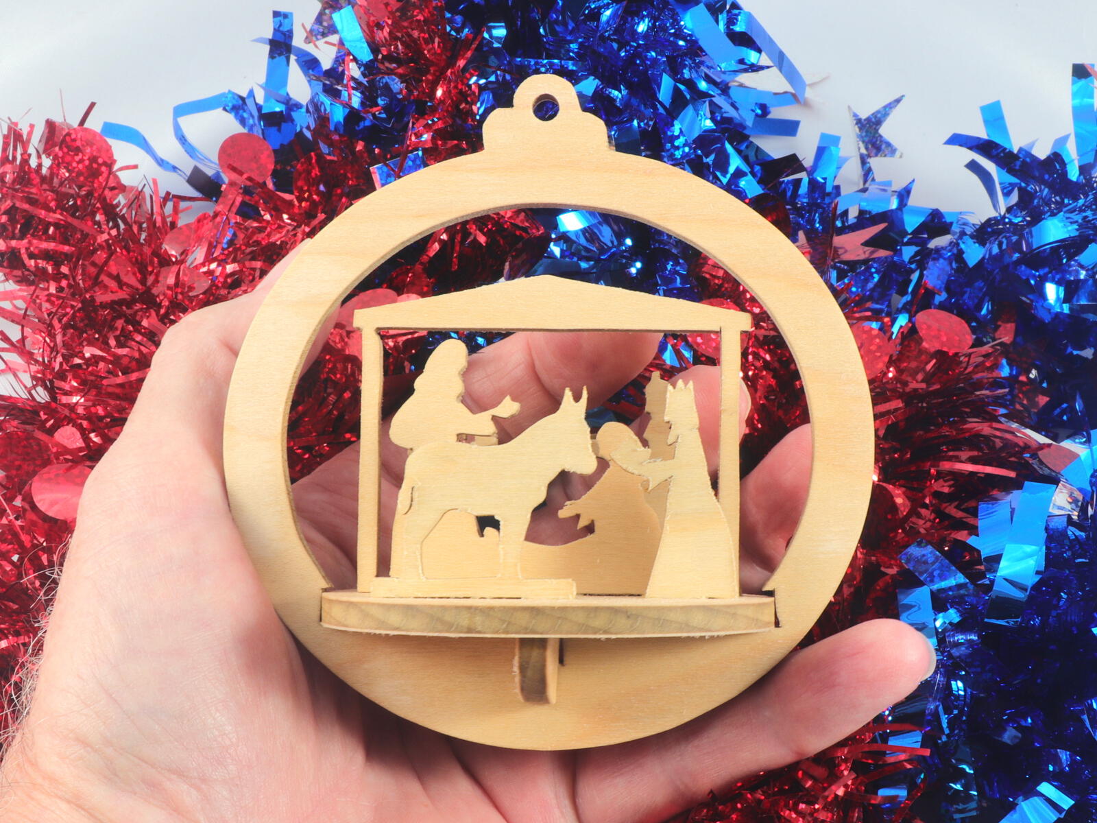 Nativity 3D Christmas Tree Ornament, Handmade and Finished In The USA