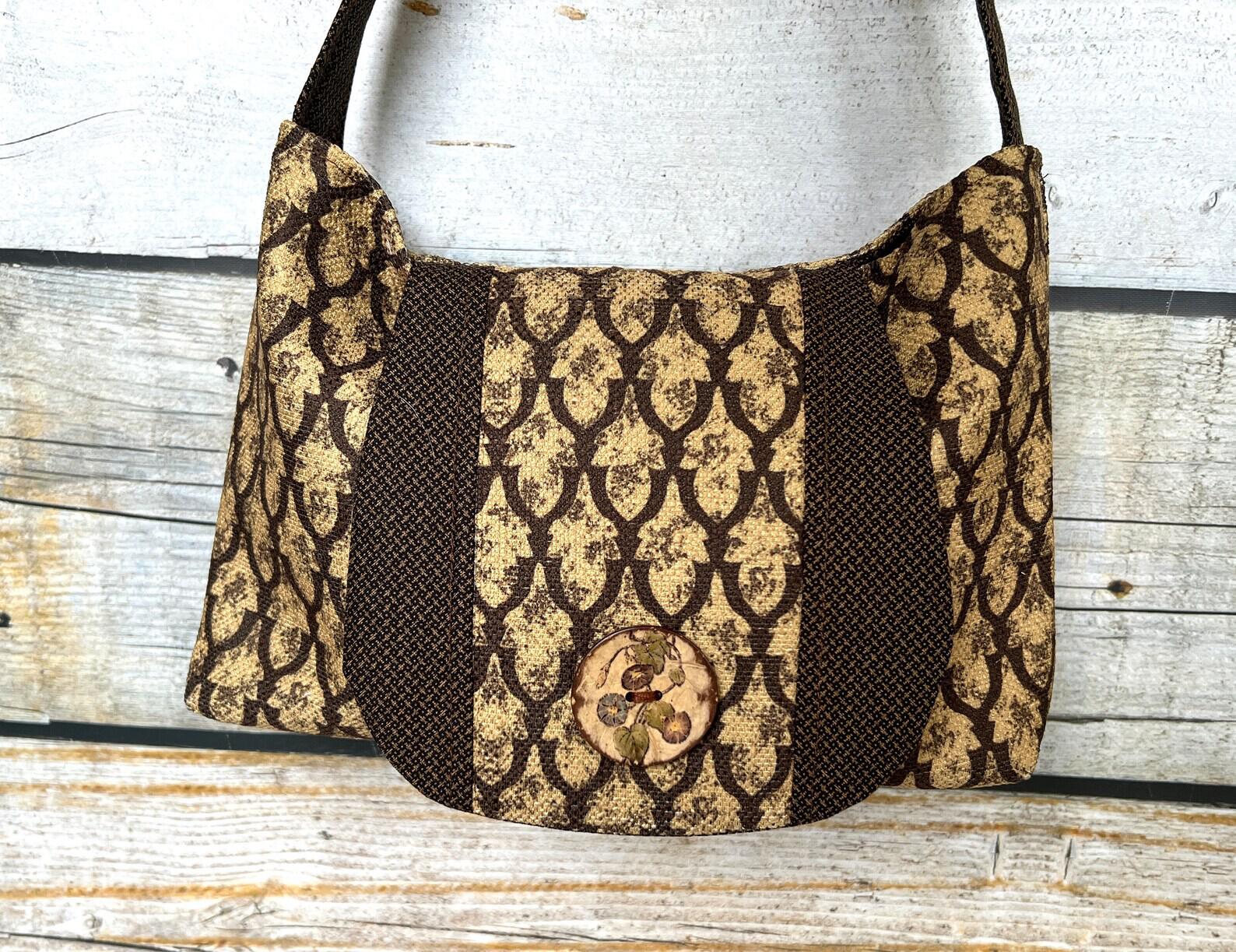 Clothing & Accessories :: Bags & Purses :: Upcycled Upholstery Fabric Hobo  Shoulder Bag