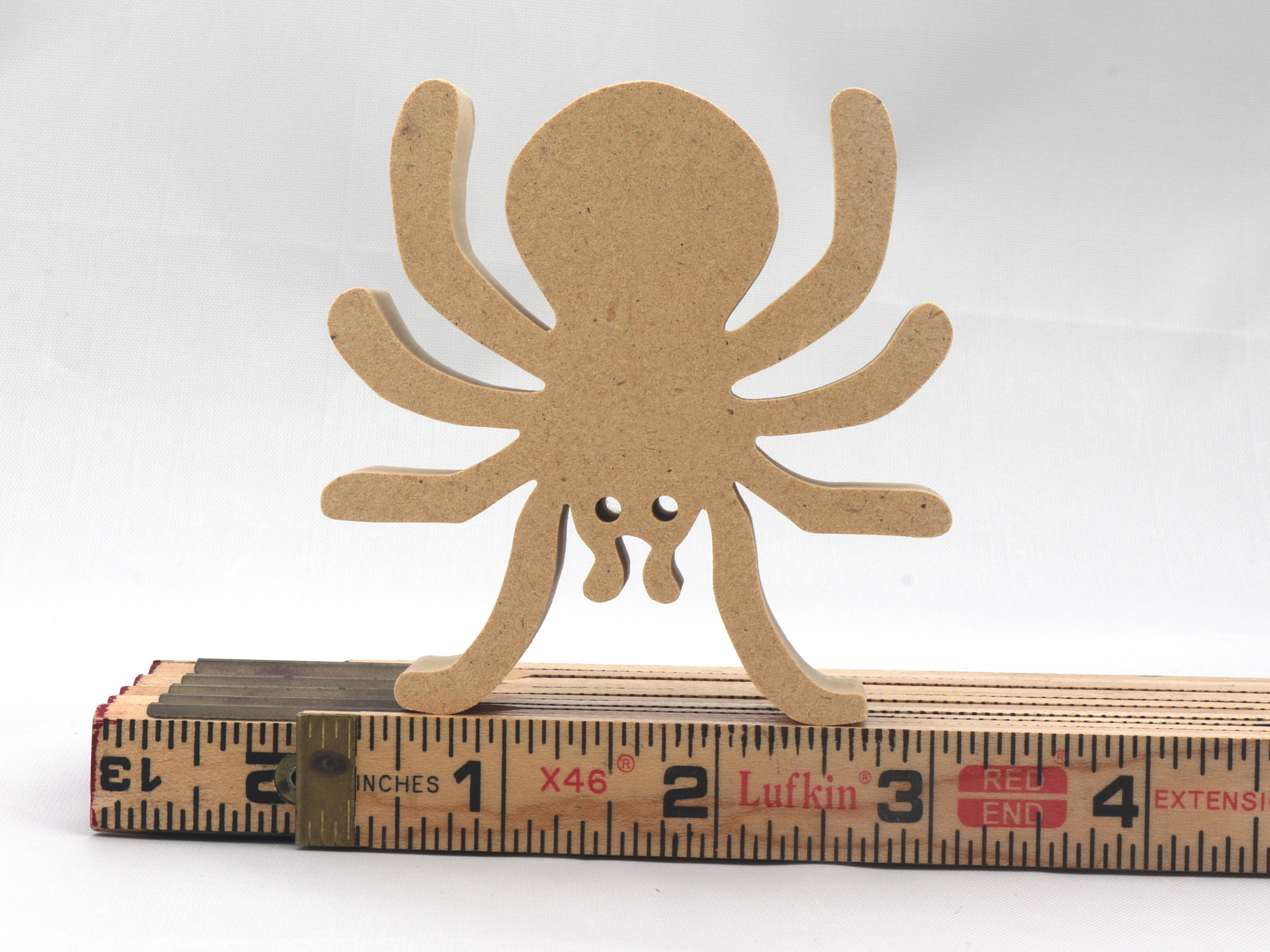 Halloween Spider Cutout, Handmade Unpainted, Ready To Paint, and Freestanding Use for Crafts or Toys, from My Snazzy Spooks Collection