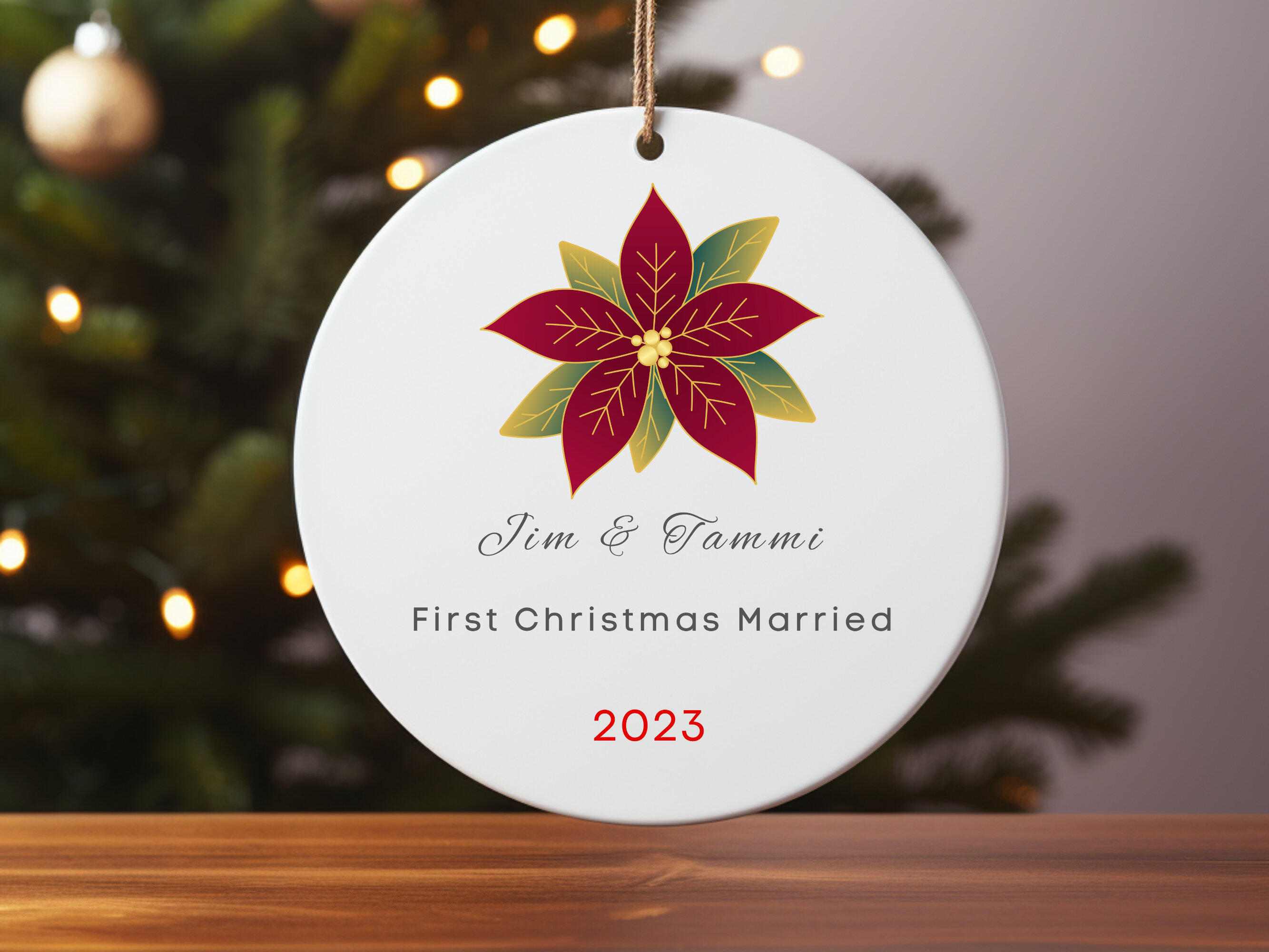 Married Ornament, Wedding Gift, Our First Christmas as Mr and Mrs Gift –  HoneyOrnaments