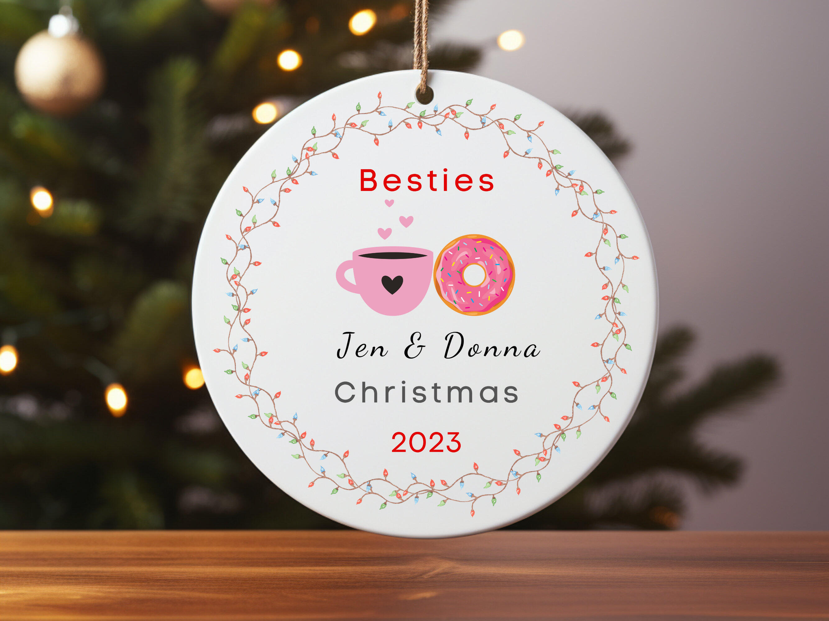 Neighbor Gifts Christmas Ornaments - Funny Friend BFF, Bestie