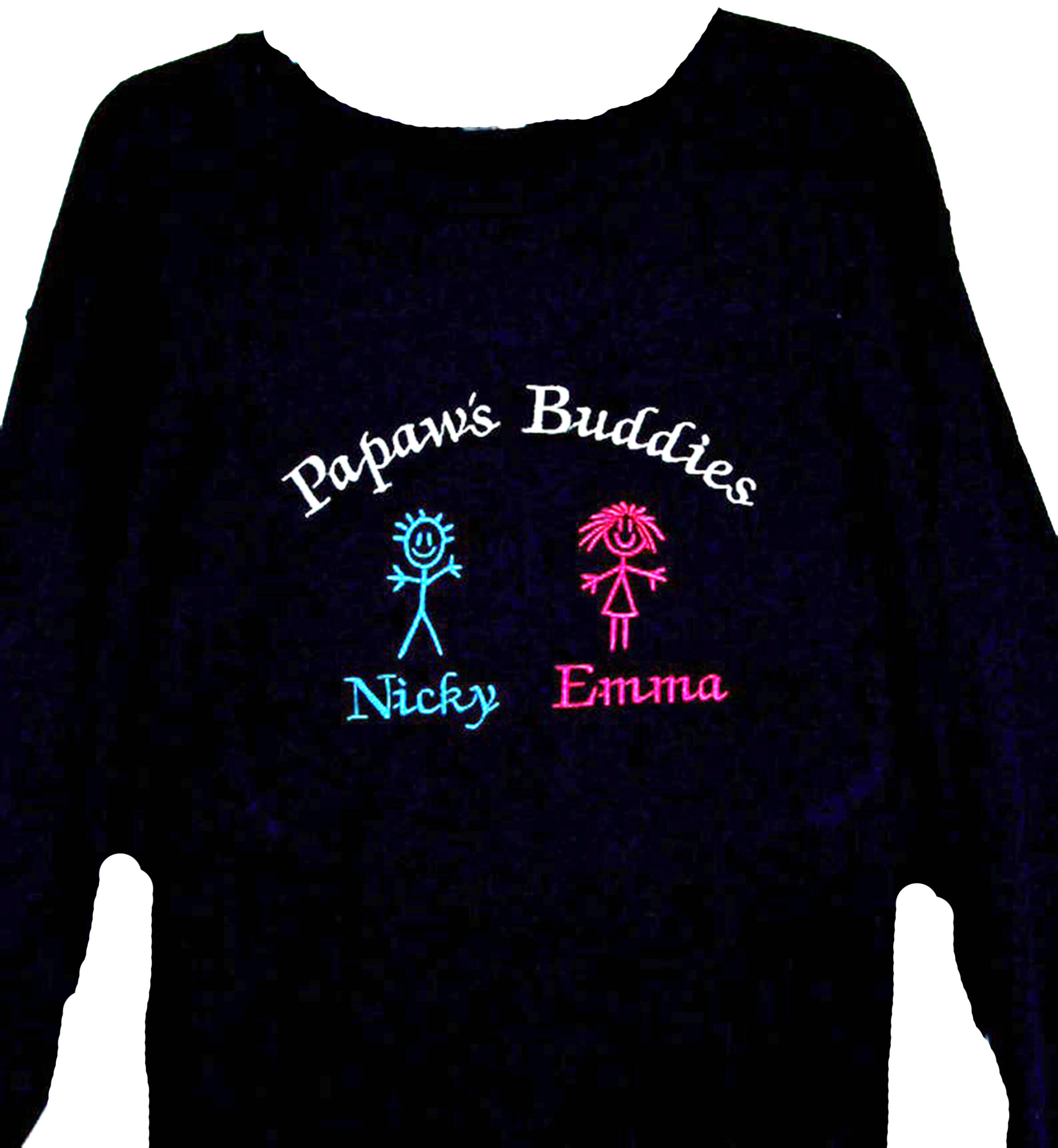 Grandpa sweatshirts with online grandkids names