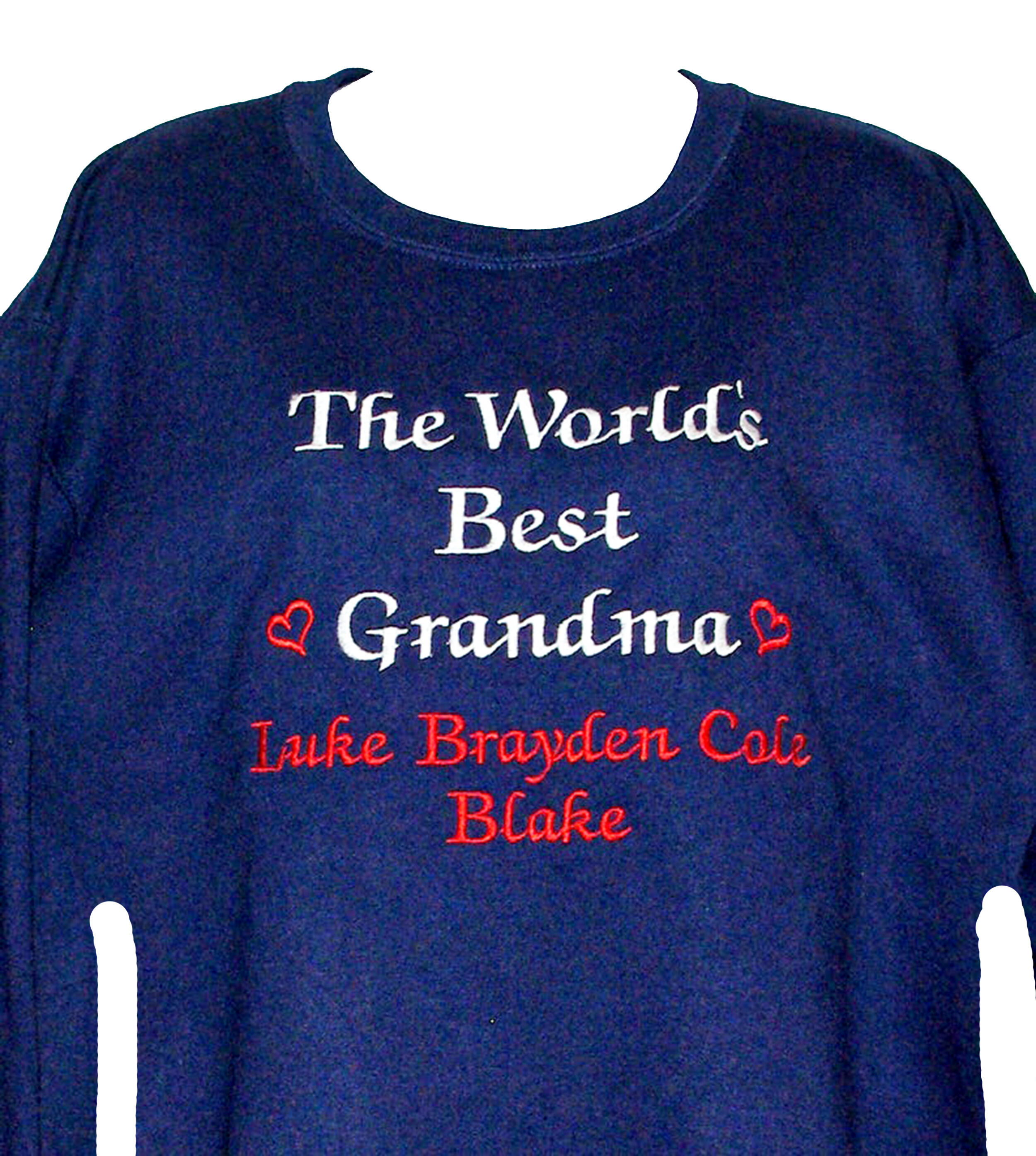 Worlds Best Grandma Sweatshirt Personalized With Grandkids' Names