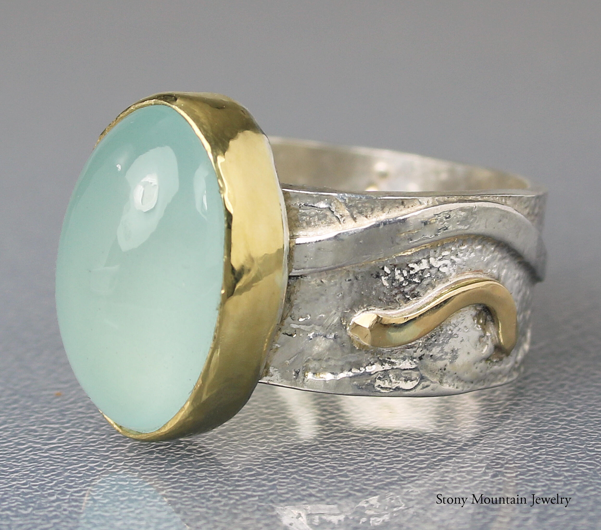 オジュール(アクアマリン/GOLD)SQUARE CABOCHON RING オジュール(アクアマリン/GOLD)SQUARE CABOCHON RING｜image-tek