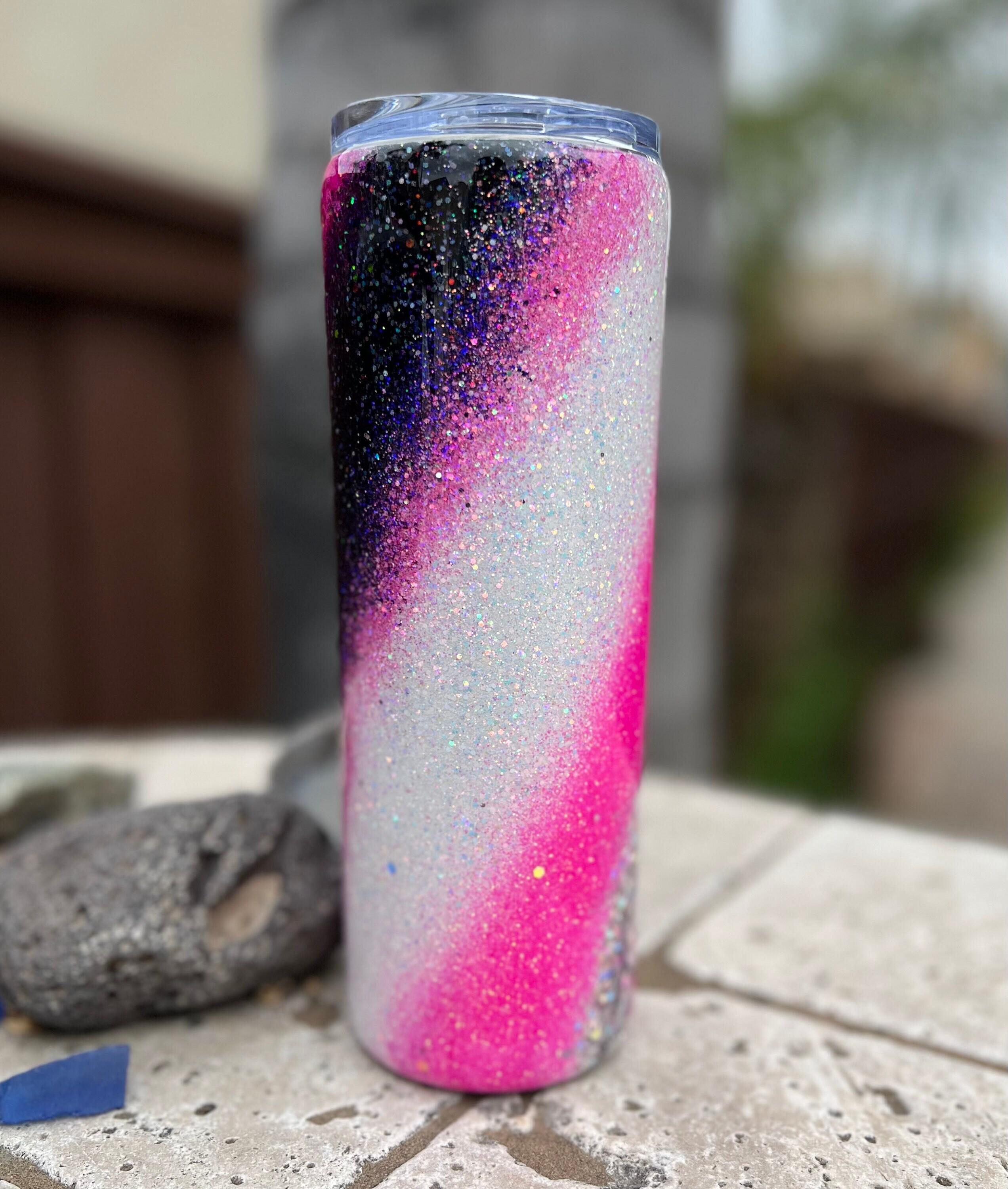 Ombre Glitter Tumbler, Hot Pink Ombré Epoxy Glitter Cup, Stainless Steel  Tumbler, Personalized Glitter Tumbler, Pink Ombré Glitter Mug 