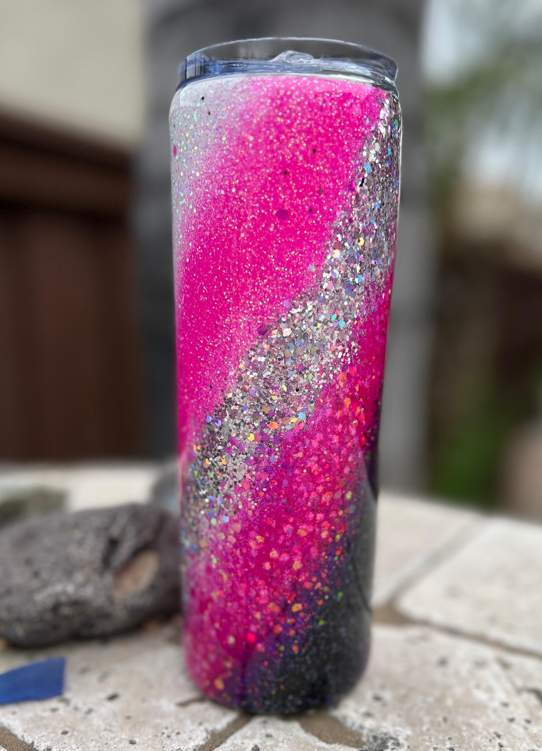 Hot Pink Glitter Tumbler – craftyAbunch