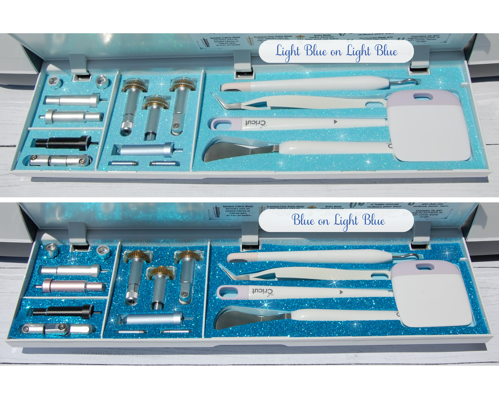 Duryeo Tool Storage Insert Compatible with Cricut Maker 3 &  Maker, Drawer Weeding Tools Kit Tray, Blades Housing Quickswap Tip Accessories  Organizer(Blue, Blades Housing and Tools not Included)