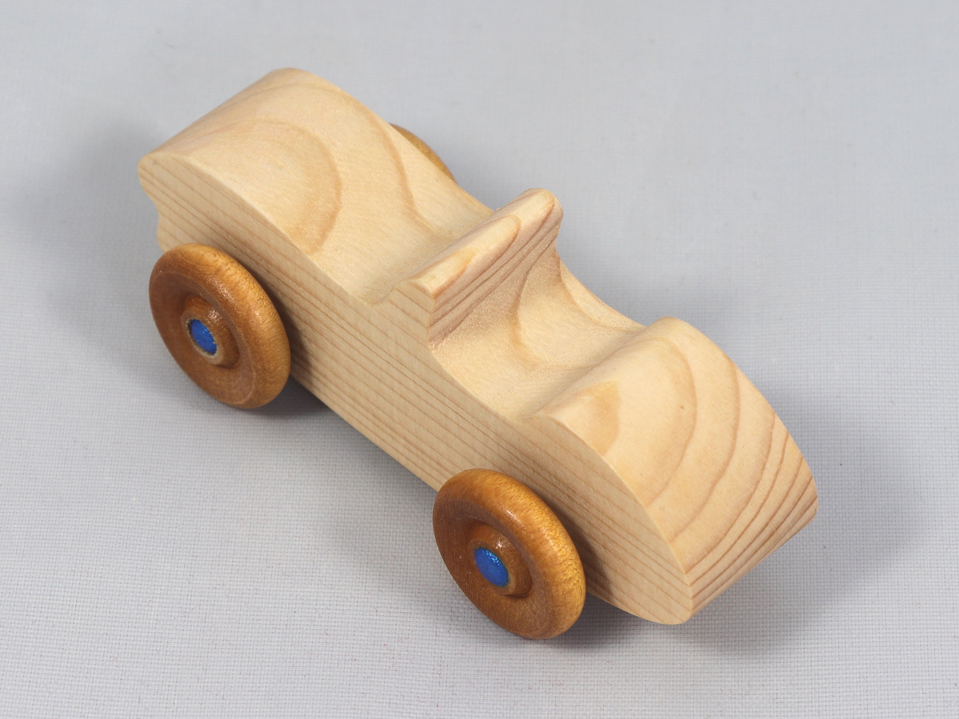 Wooden Toy Car Convertible Sports Coupe With A Nontoxic Satin