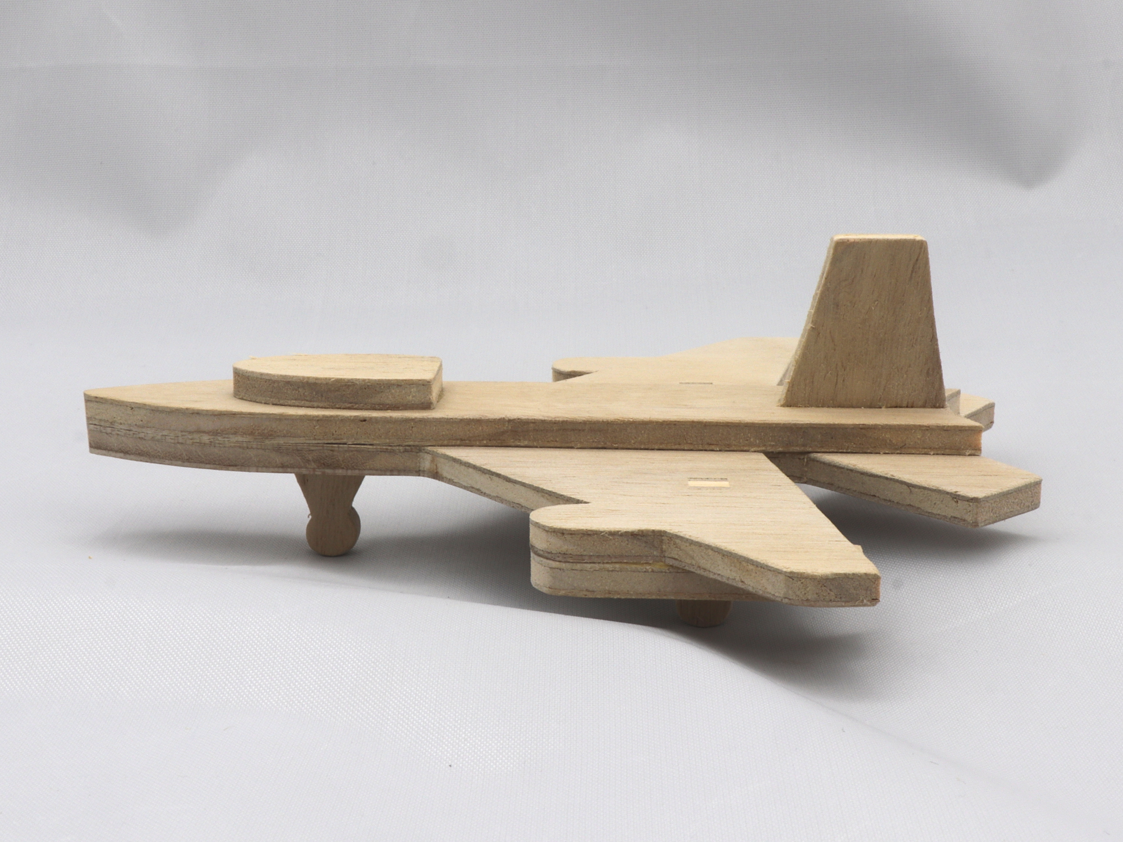 Handmade Wood Toy Airplane Jet Fighter Unfinished Unpainted Paintable Ready For Painting - Made To Order