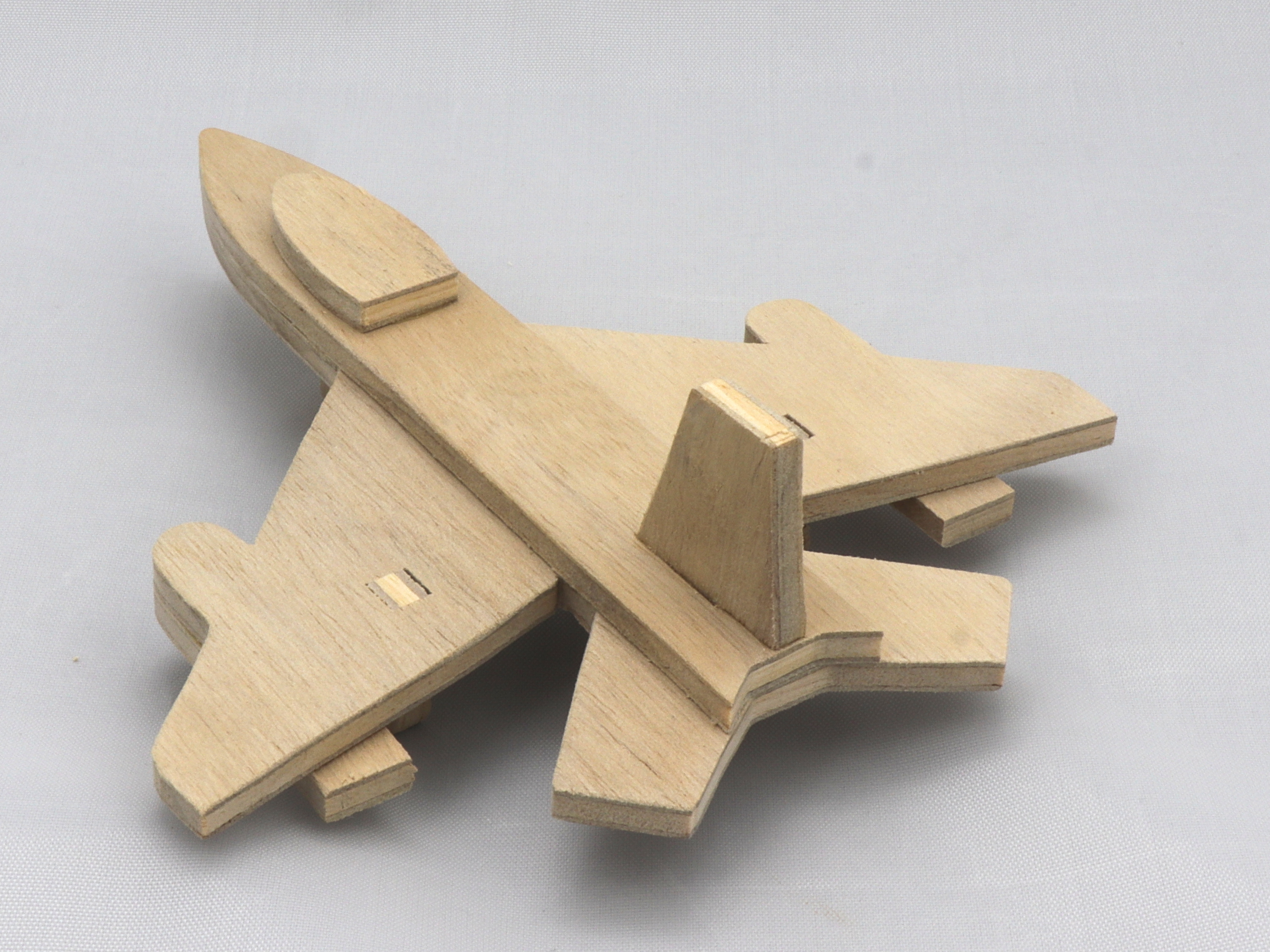 Handmade Wood Toy Airplane Jet Fighter Unfinished Unpainted Paintable Ready For Painting - Made To Order