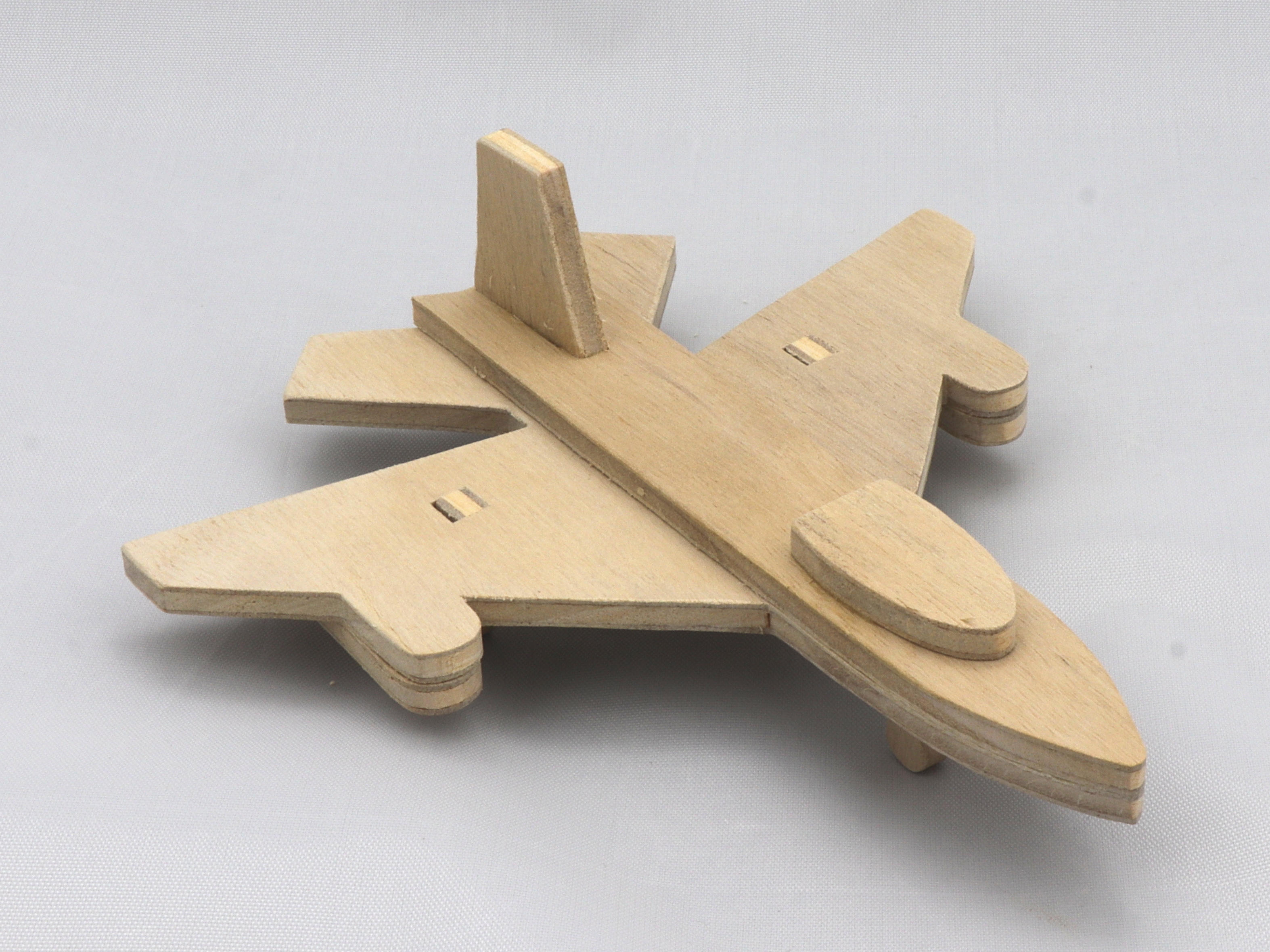Handmade Wood Toy Airplane Jet Fighter Unfinished Unpainted Paintable Ready For Painting - Made To Order
