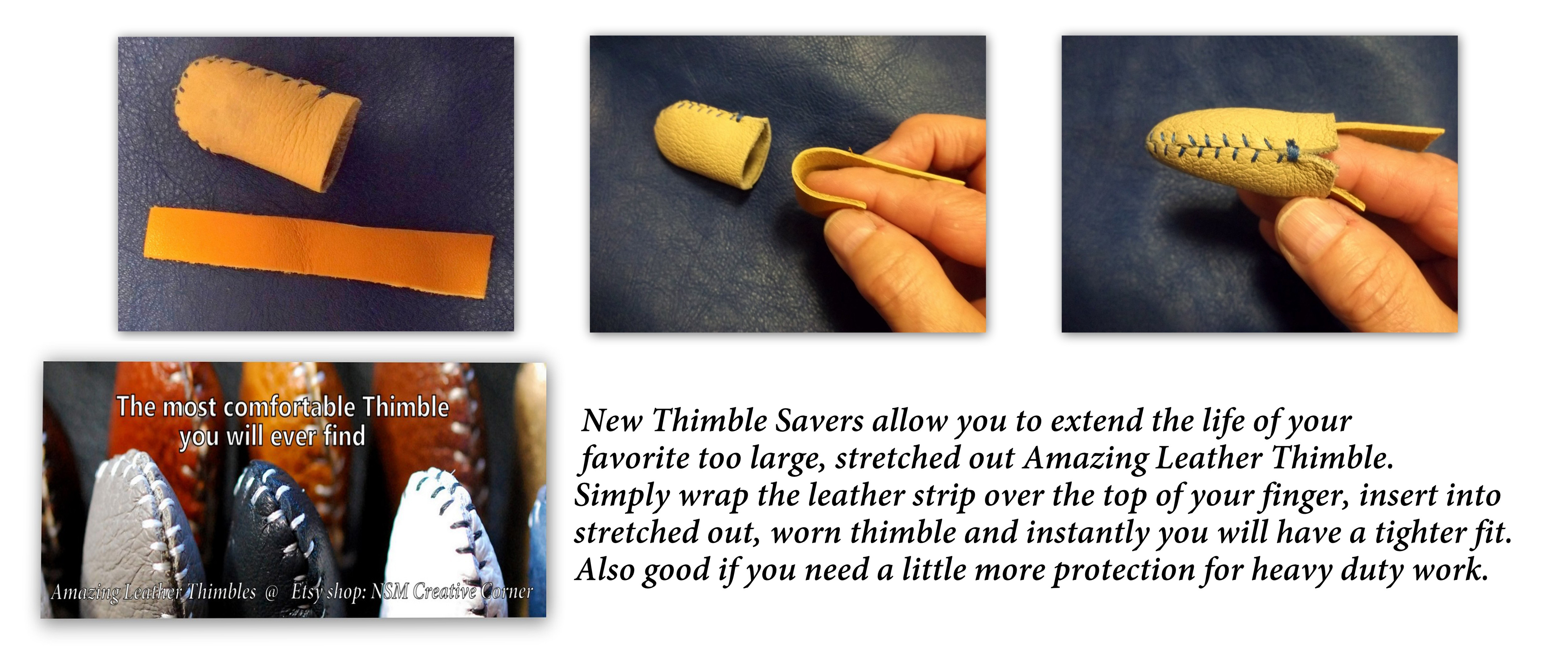 Handmade Supplies :: Sewing & Fiber :: Sewing Tools & Supplies :: Amazing  Handmade Leather Sewing Thimble© Choose sizes/colors & leather weight.  Custom made for sewing, crafting, needleart finger protection
