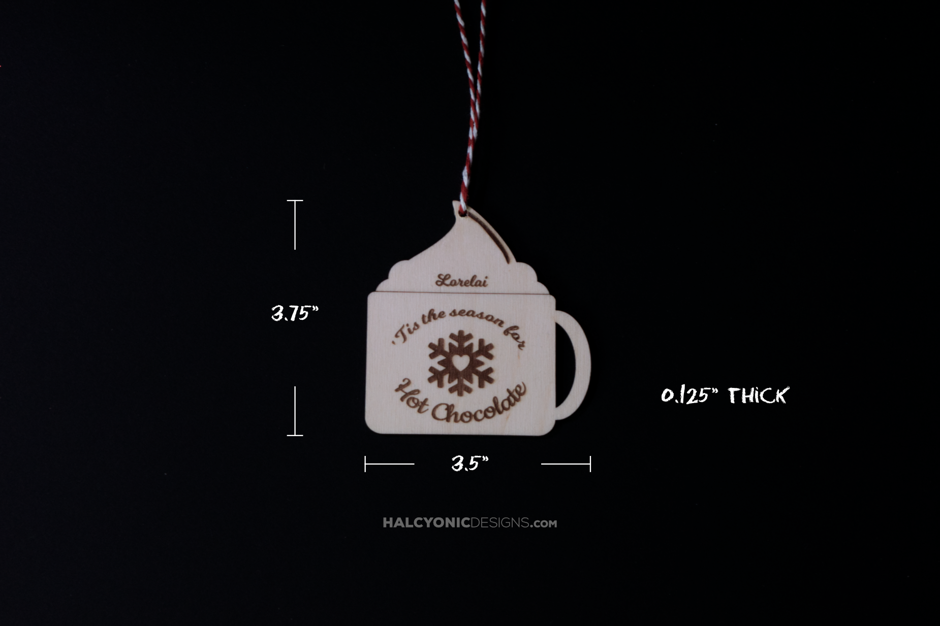 Hot Cocoa Machine Ornament Laser Wood Sign Digital File Christmas