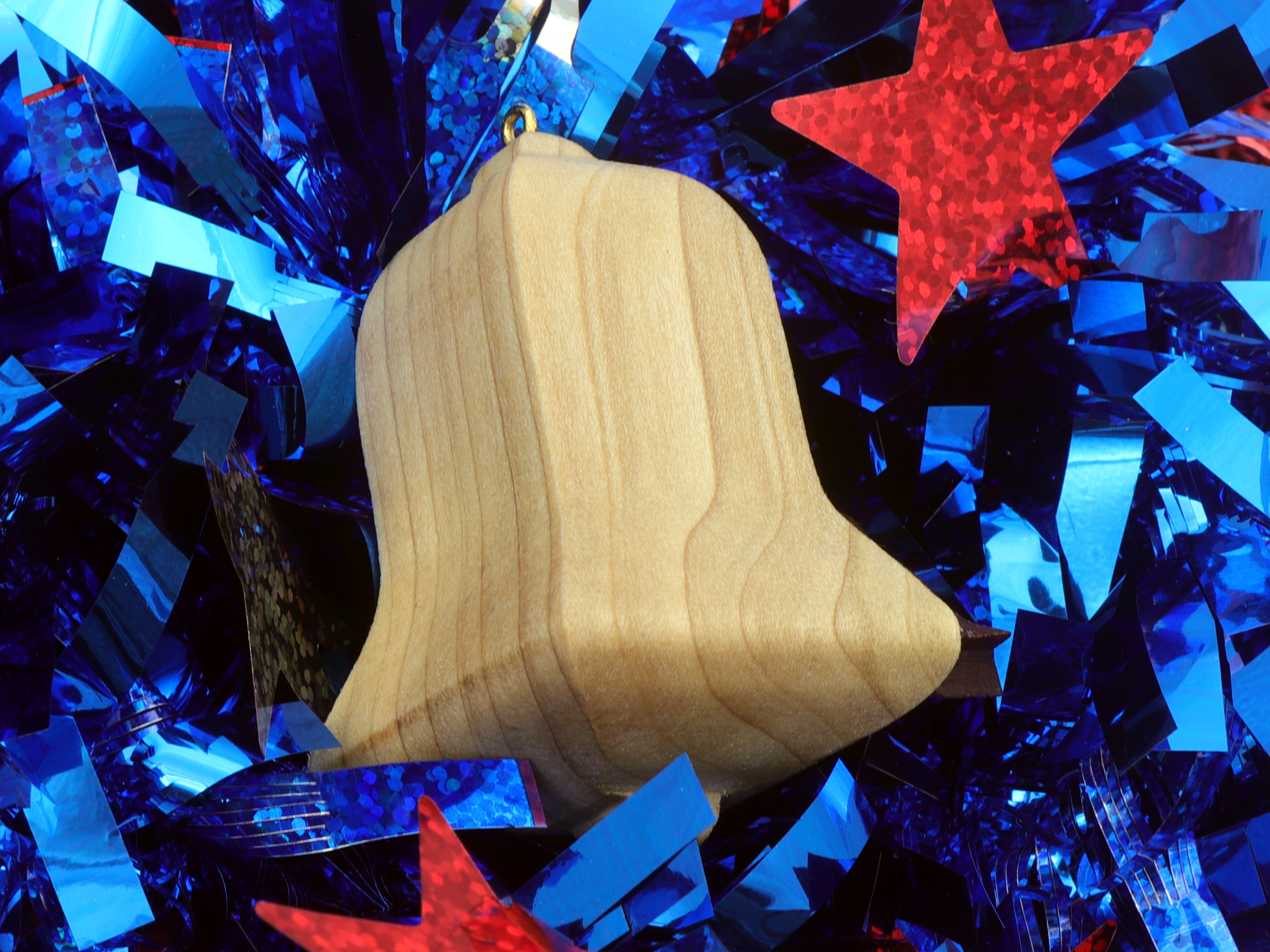 Wood Bell Birdhouse Ornament Handmade from Select Hardwoods And Hand Finished With A Custom Blend Of Mineral Oil And Waxes From My Miniature Birdhouse Ornament Collection