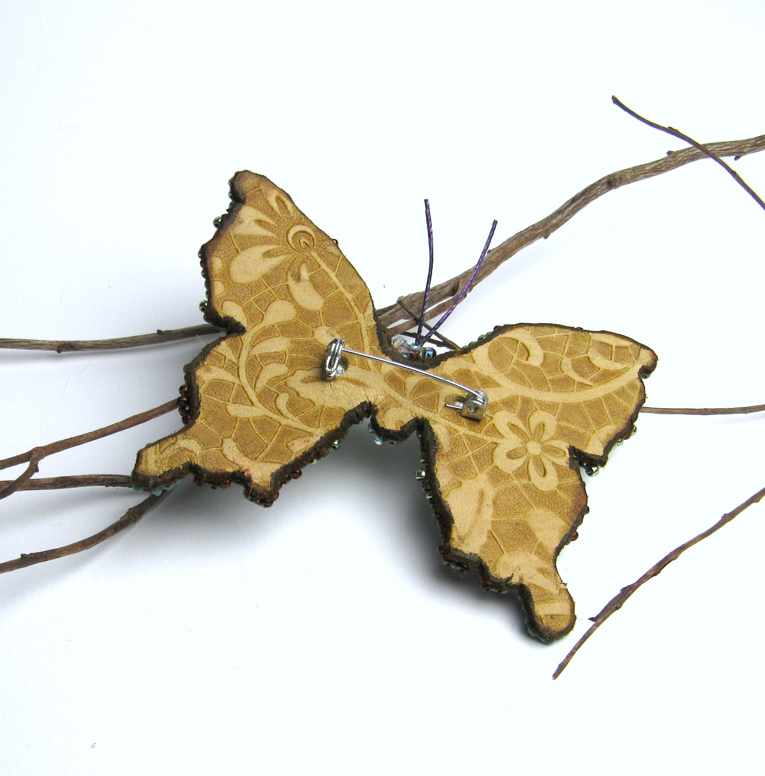 Jewelry :: Hand Beaded Butterfly Brooch III