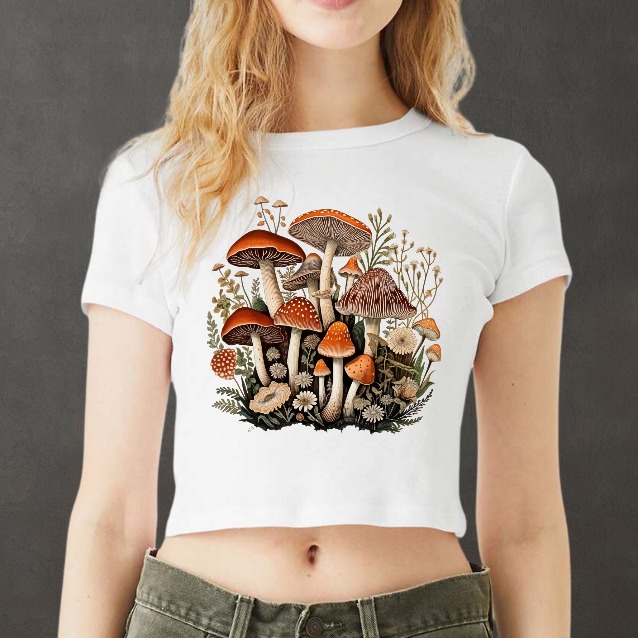 cropped tight graphic tee