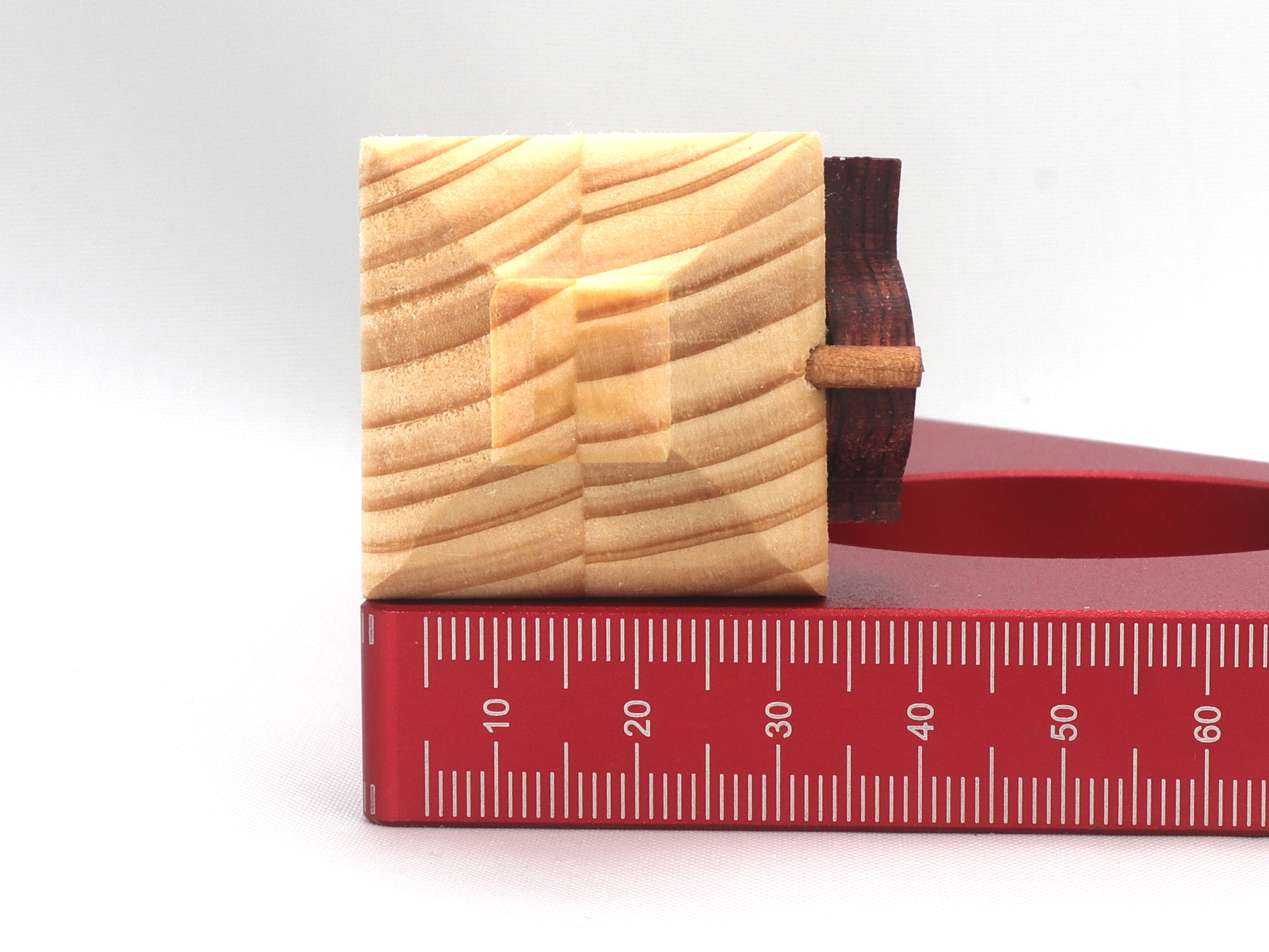Handmade Wood Miniature Birdhouse Ornament crafted using only the finest select hardwoods and traditional woodworking tools. Each ornament is individually finished with a blend of mineral oil and beeswax to bring out the natural beauty of the wood.