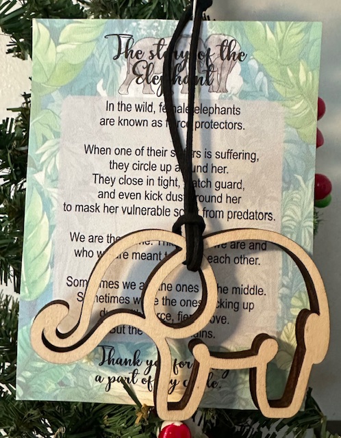 Friendship/Sisterhood Elephant Ornament