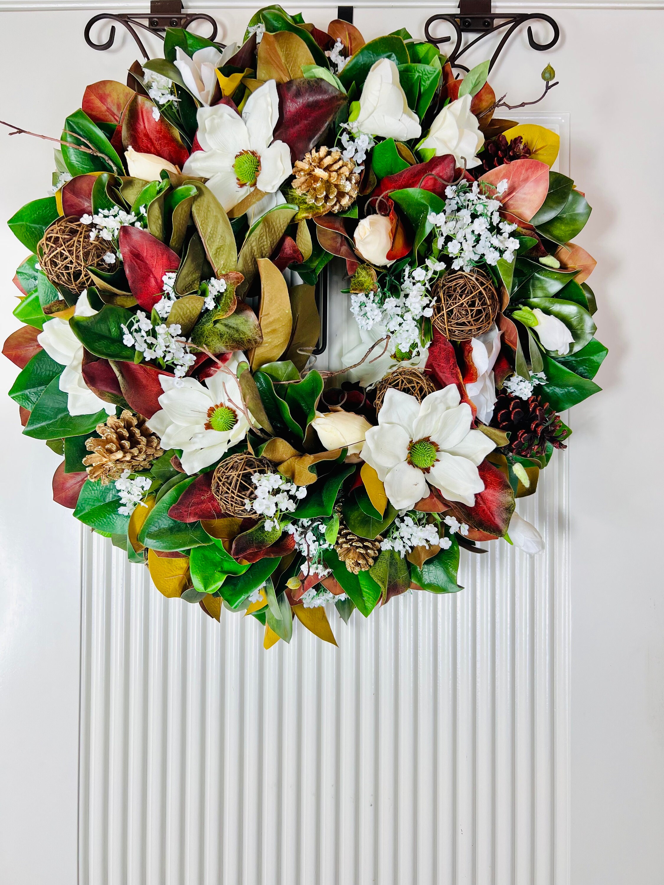 HOLIDAY DOOR cheapest WREATH~ Holiday Door Decor~ Interior Decor Wreath~Christmas Door Wreath~ Hydrangea Wreath~ Farmhouse Decor~Cottage Decor Wreath