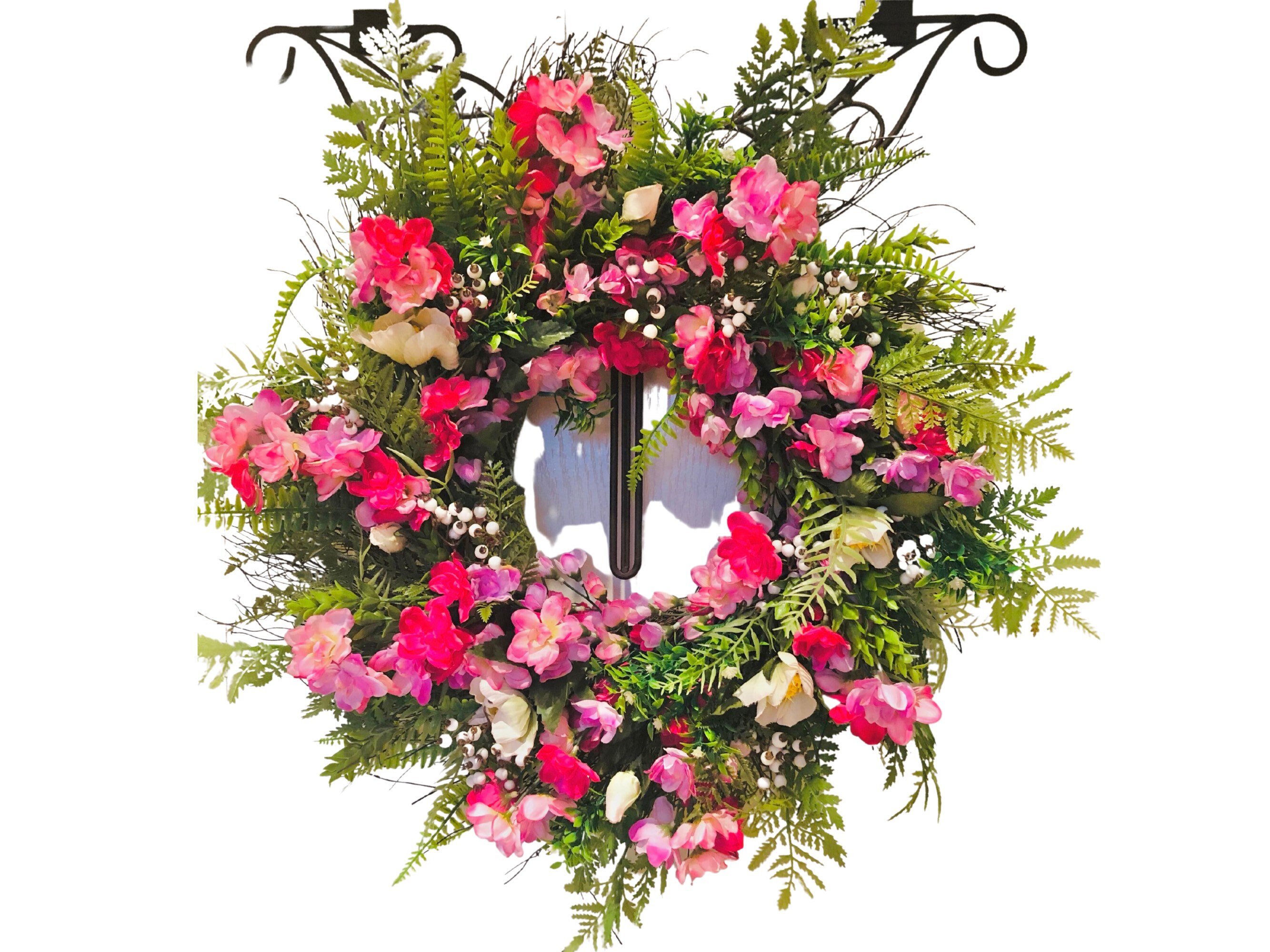 Spring Wreath, Garden Wreath, Mother's Day Wreath, Floral Wreath