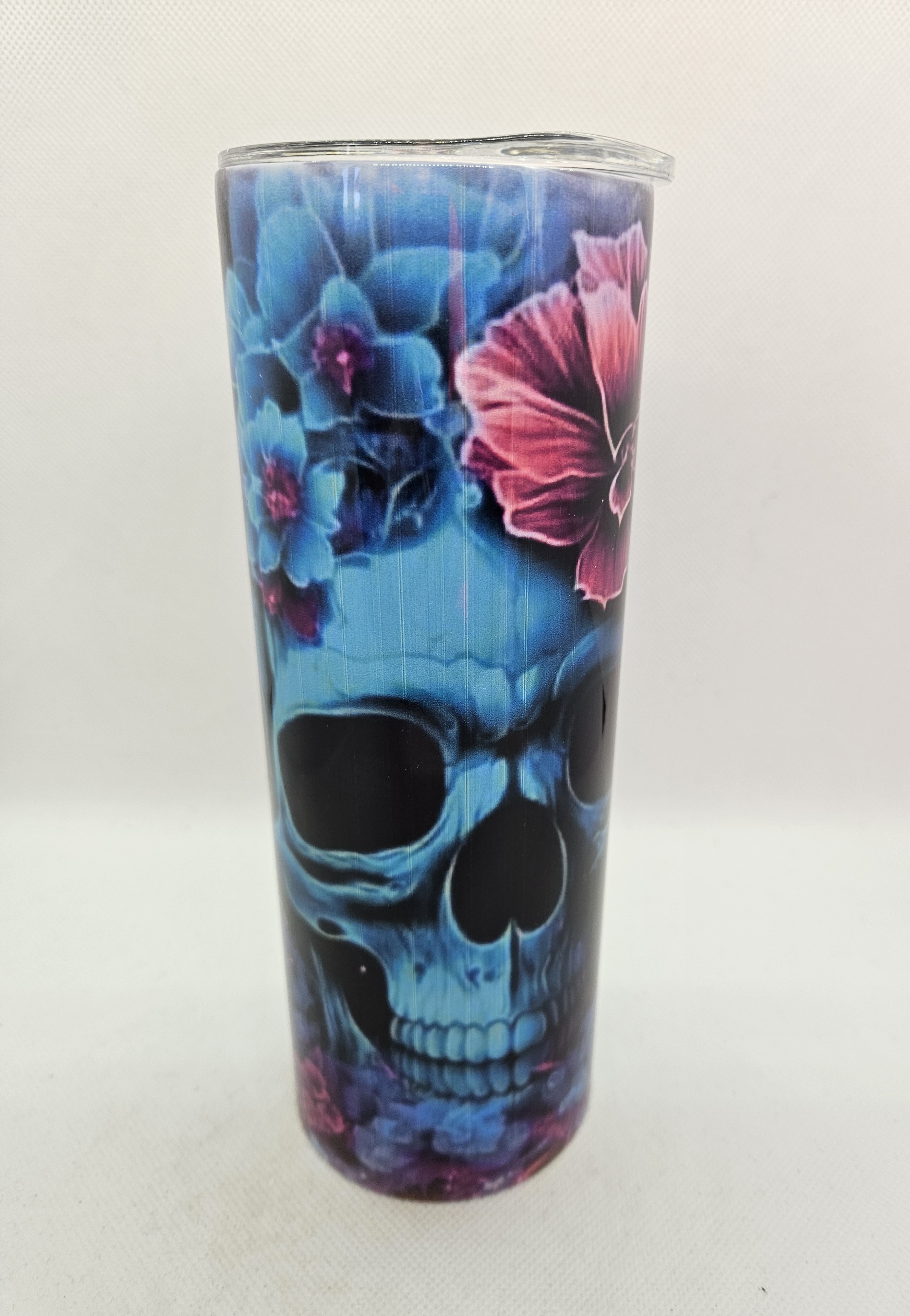 Floral Skulls Tumbler Personalized, Floral Skull Gifts, Skull Tumbler With  Straw, Skull Cup With Lid and Straw, Skull Gifts for Women 