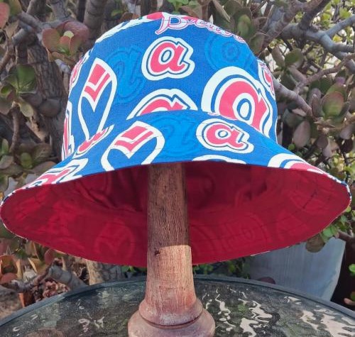 Atlanta Braves Bucket Hat, Throwback, Reversible to Red, S-XXL