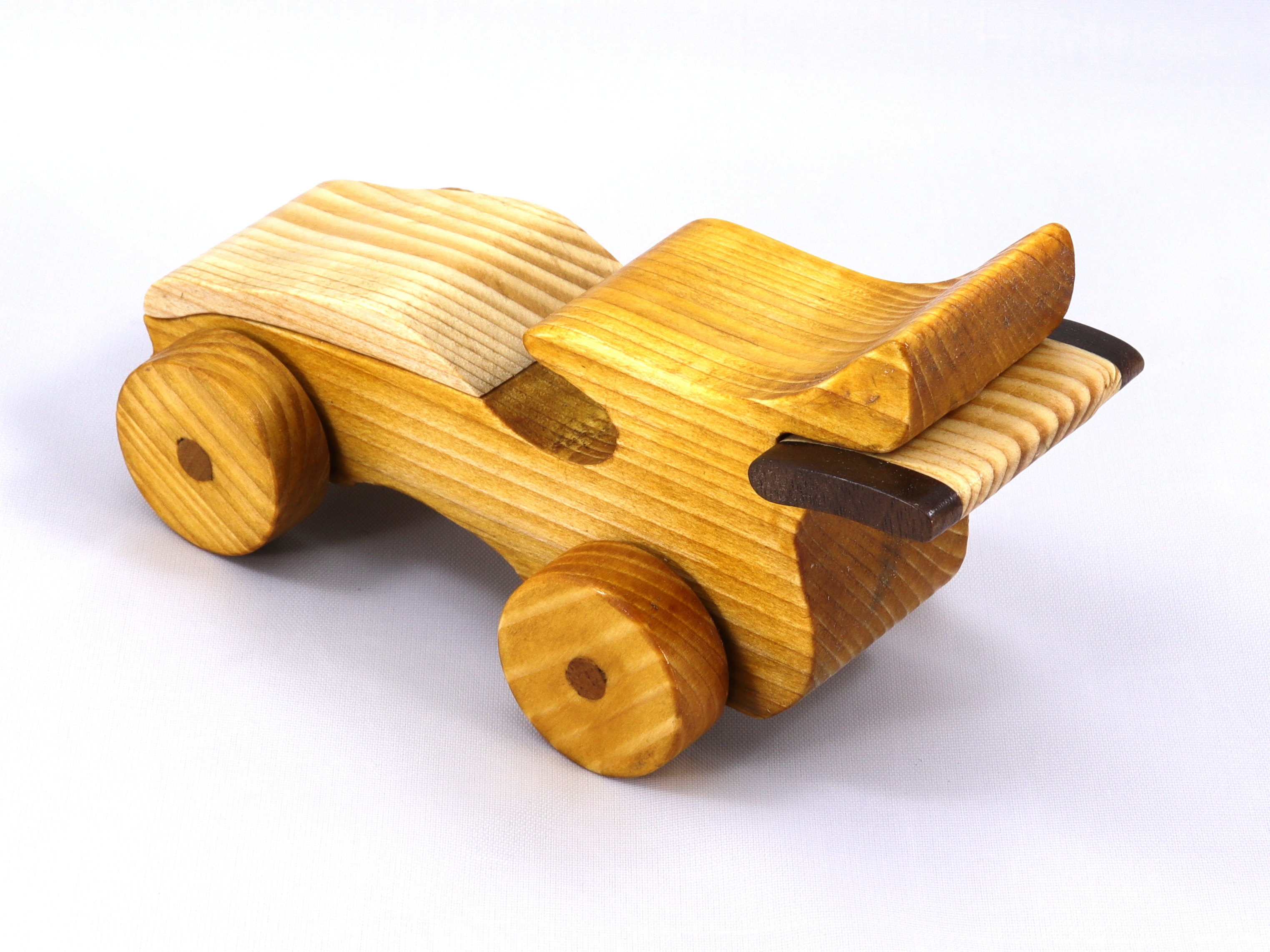 Wood Toy Car Coupe Roadster Handmade And Finished With Clear And Amber Shellac From My Speedy Wheels Collection