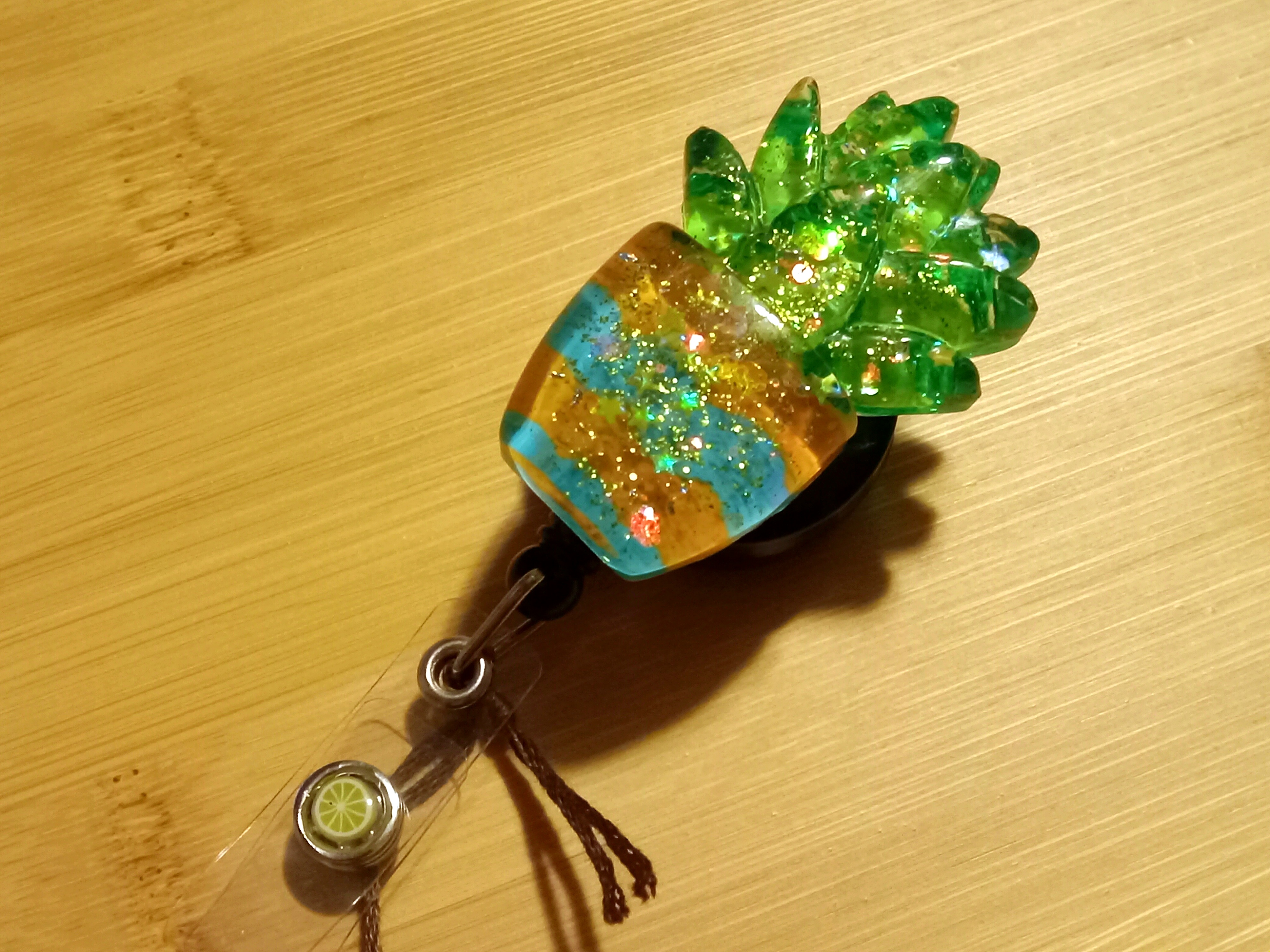 Succulent Badge Reel | Belt Clip Badge Reel | Retractable Badge Reel |  Crazy Plant Lady | Succulent Gift | Plant Lover Gift | Plant Gift
