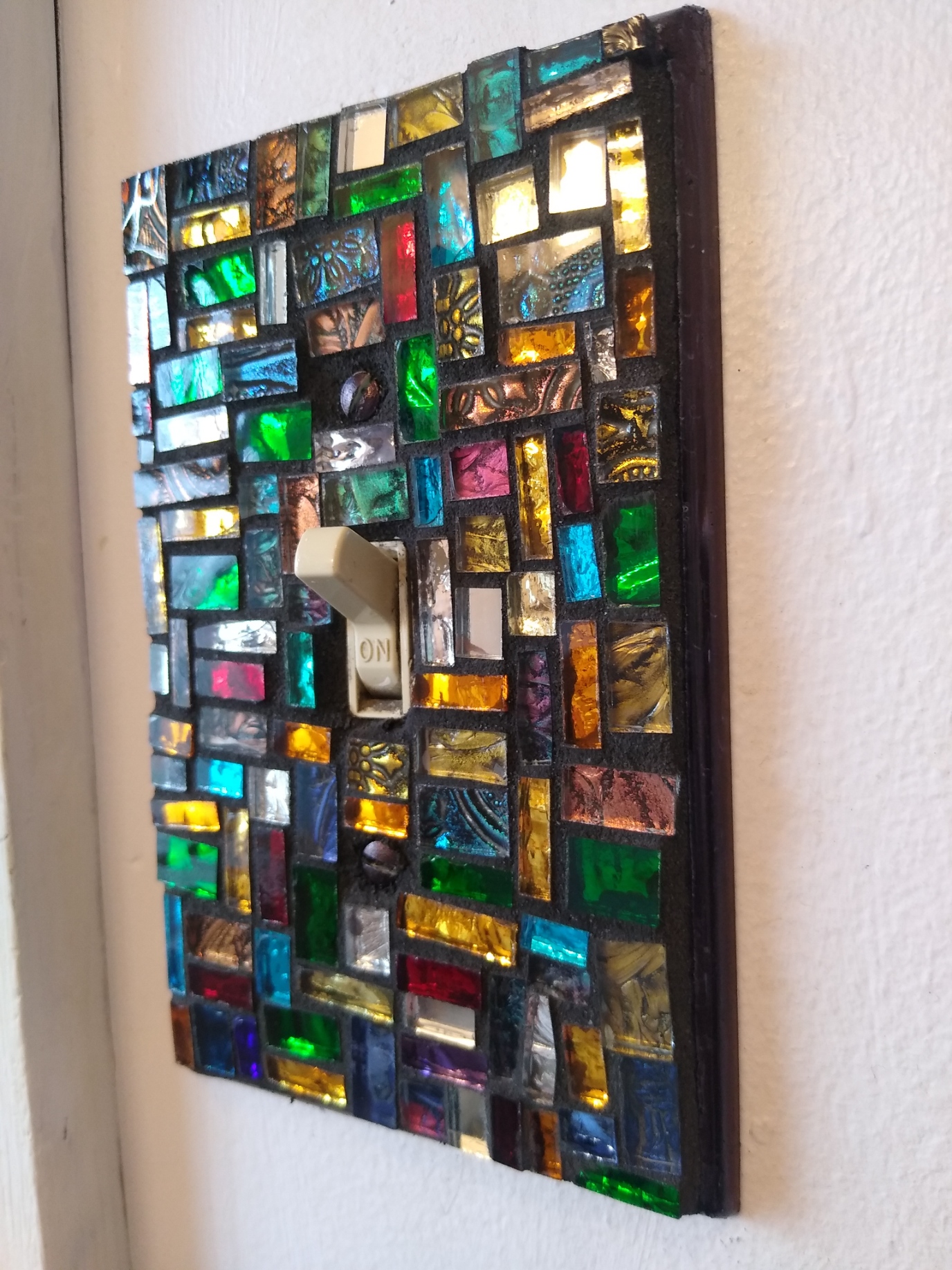 Glass Multicolor Mosaic Switch Plate Cover