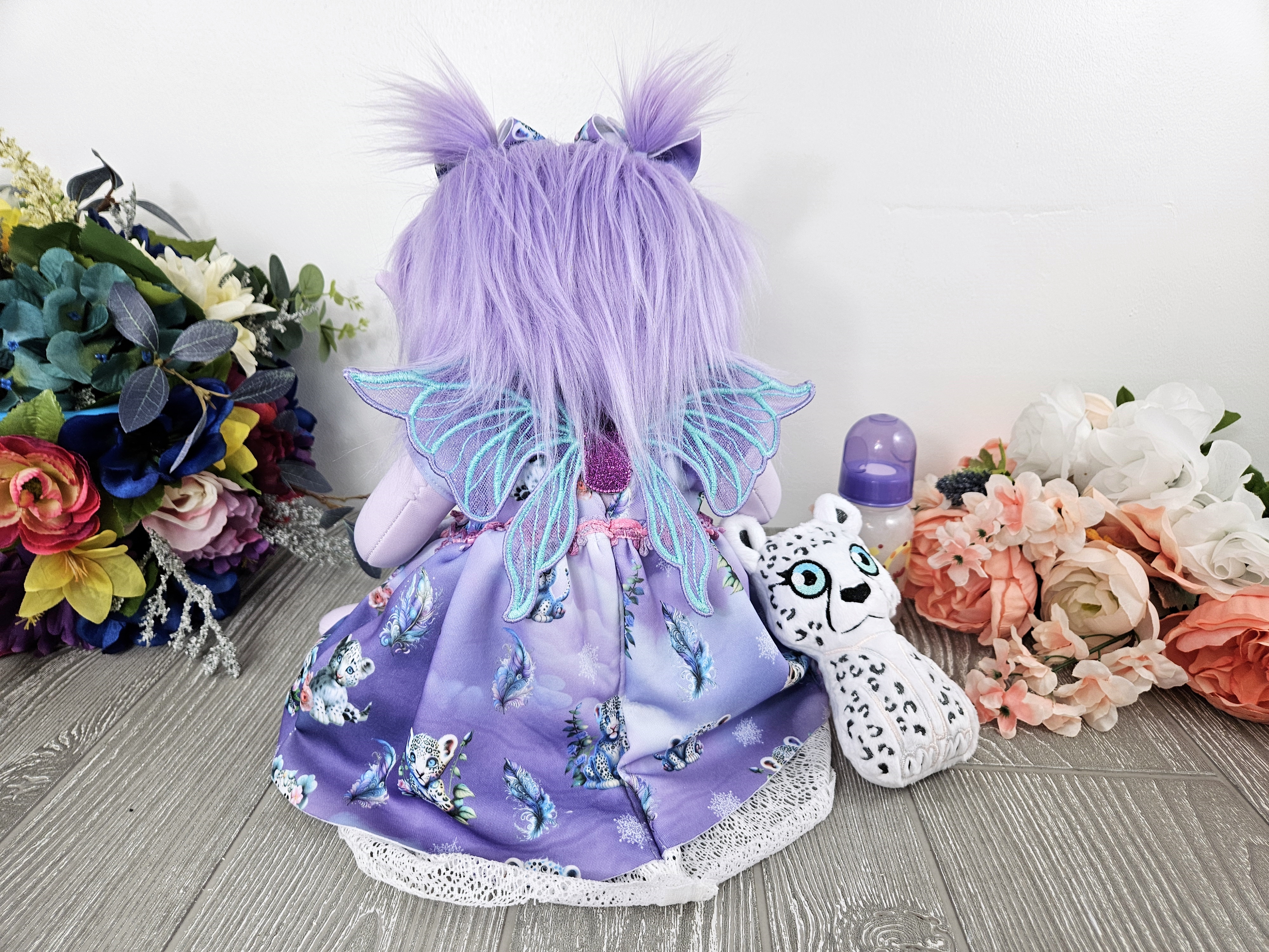 Fine Art & Collectibles :: Collectibles :: Dolls & Miniatures ::  Collectable Dolls :: Cloth fairy baby doll purple and blue