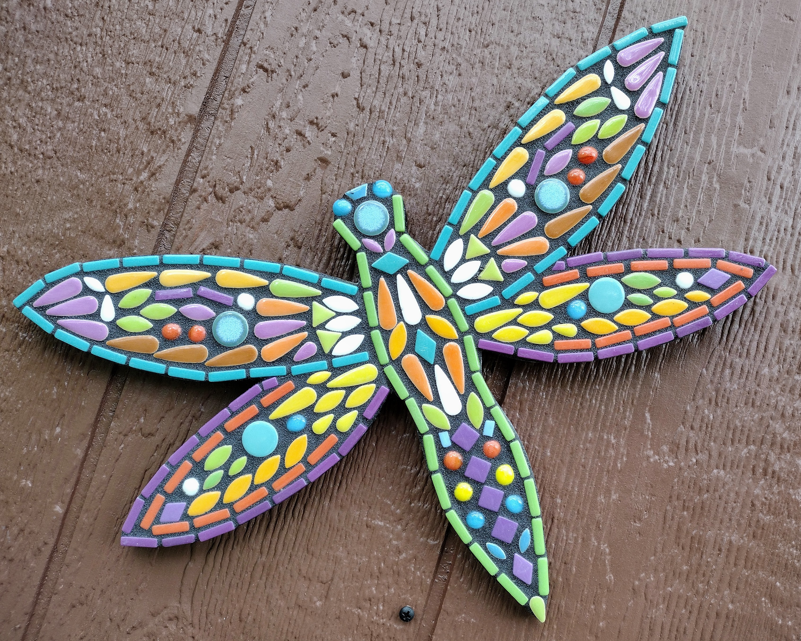 Fun & Games :: Kits :: Arts & Crafts Fun :: Waterproof mosaic substrate,  DIY Dragonfly mosaic substrate, Create your own mosaic Dragonfly on this  indoor, outdoor backer for mosaic artwork.