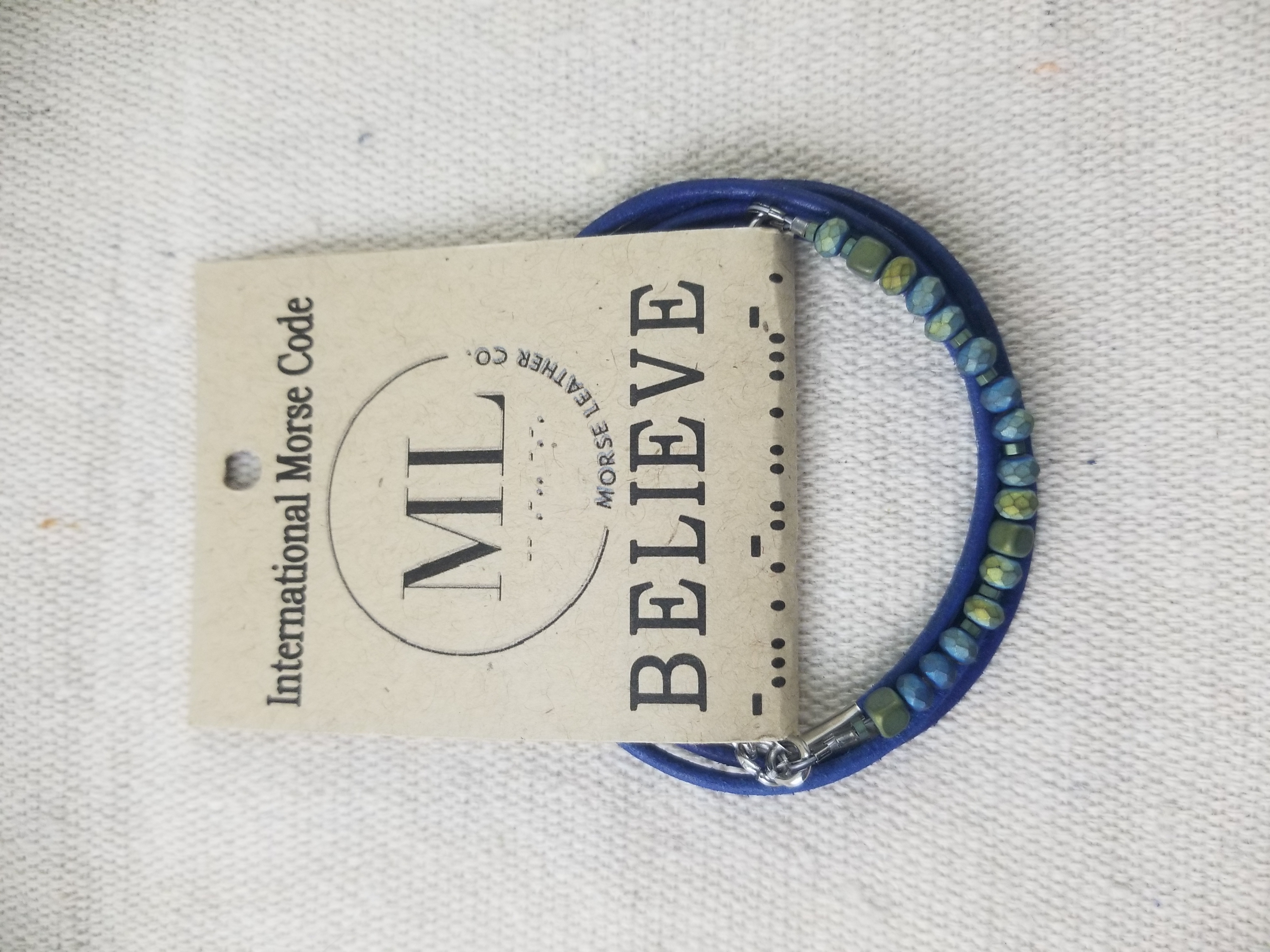BELIEVE - Morse Code Bracelet