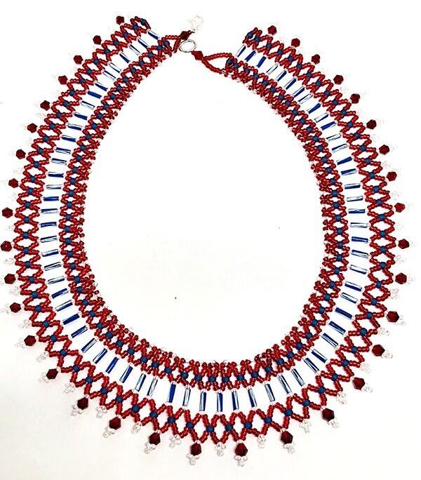 Red White and Blue Patriotic Necklace