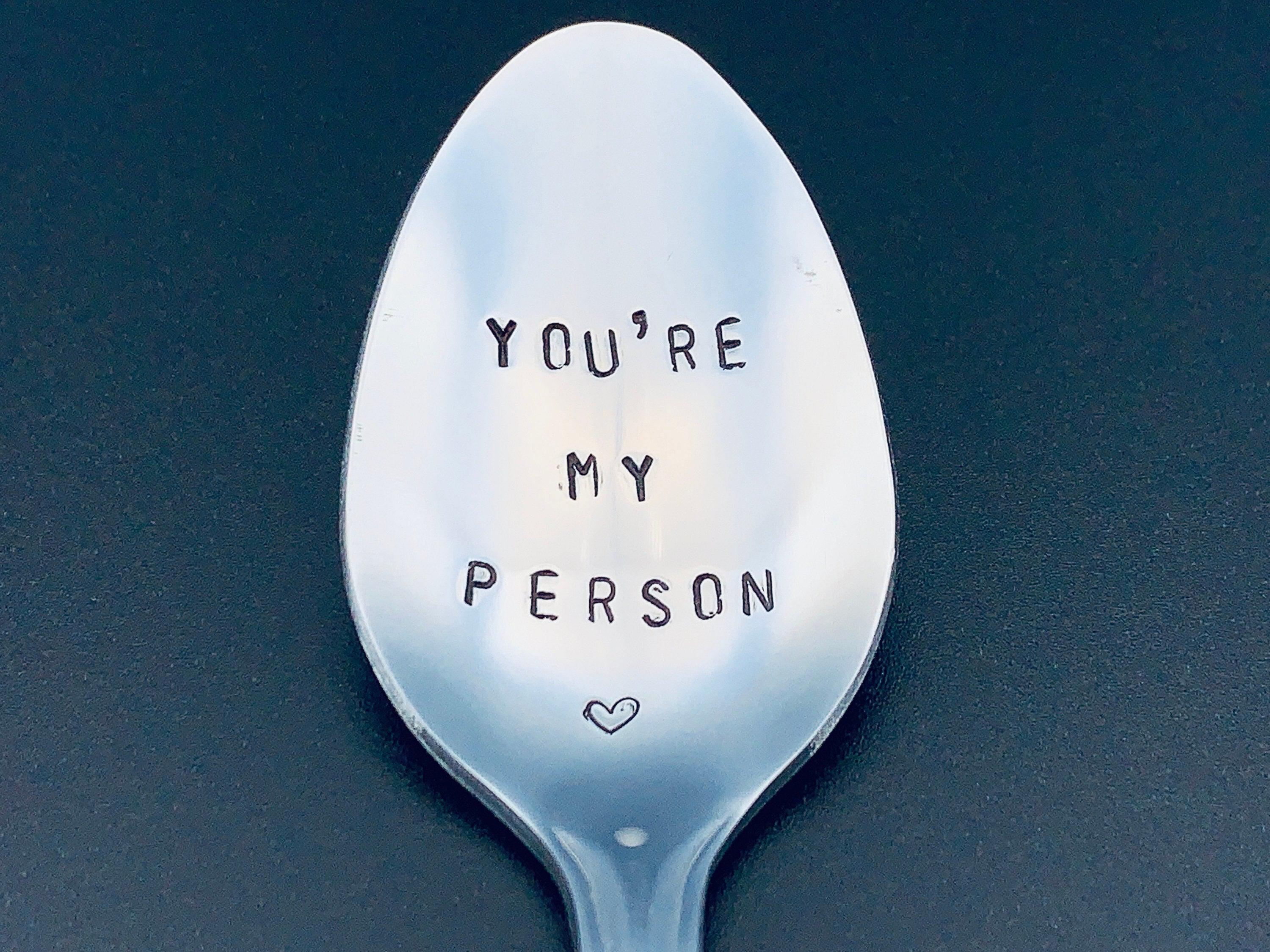 Home Living Kitchen Dining Kitchen Accessories You Re My Person Spoon Greys Anatomy Inspired Spoon Hand Stamped Spoon Gift For Boyfriend Boyfriend Gifts Idea Valentine S Day Gift