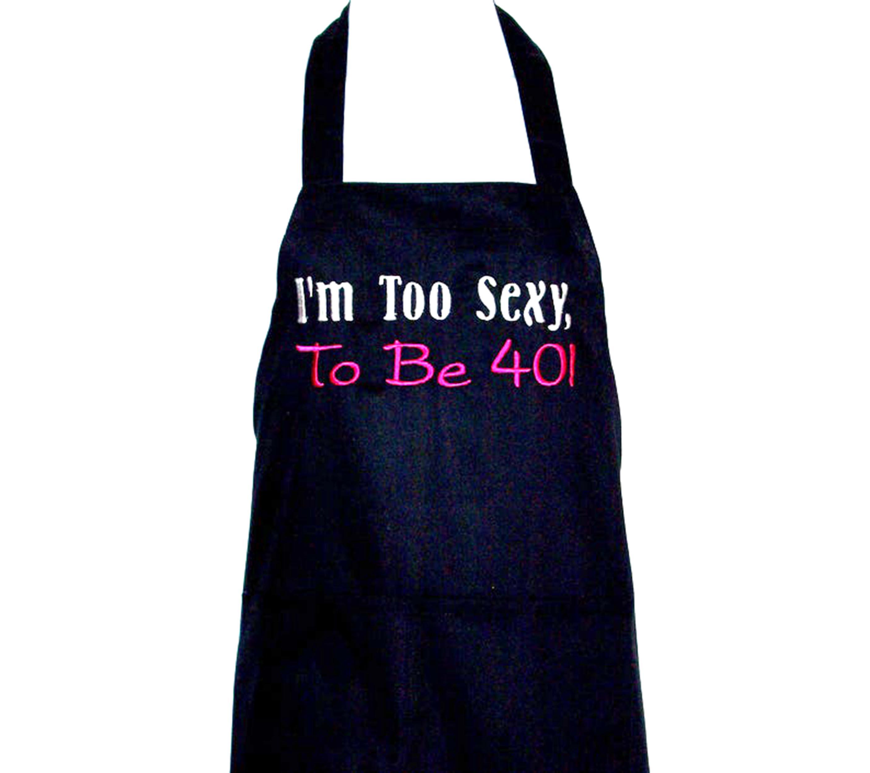 Funny White Apron I'm the Boss Novelty Kitchen Aprons 