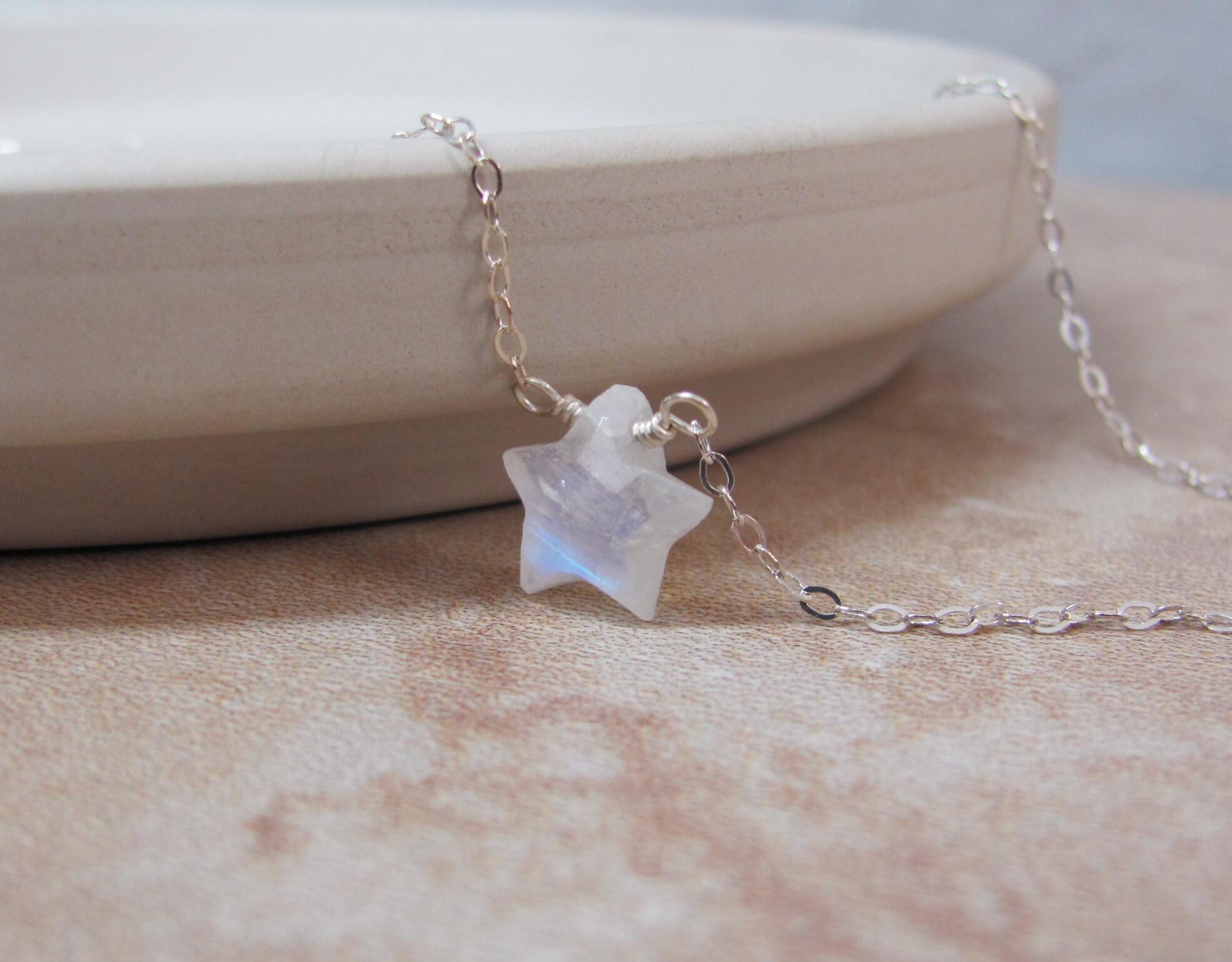 Moonstone Star Necklace