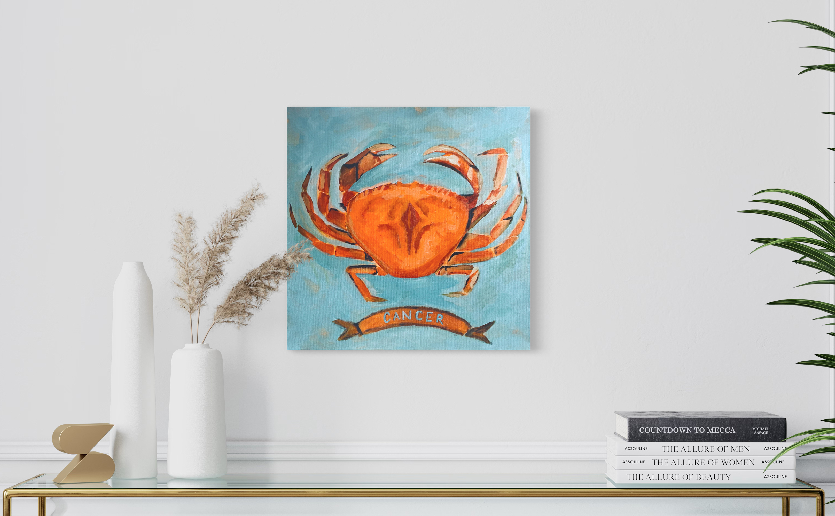 PAINTINGS :: Dungeness Crab Astrological Cancer Painting and Art