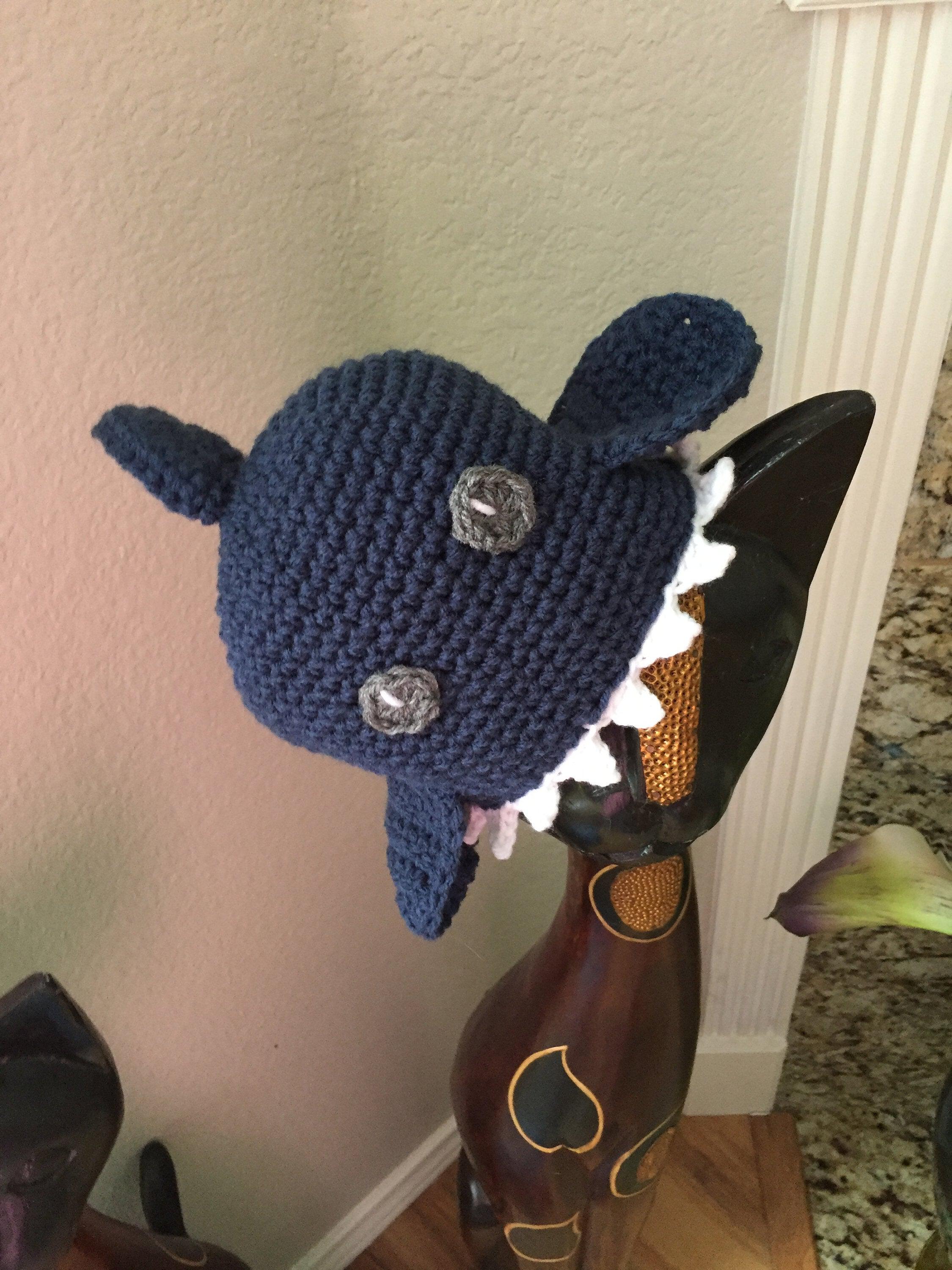 Crochet deals shark hat