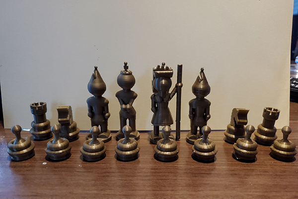 3D Printed Recycled Material outlets Chess Board -Dog Themed