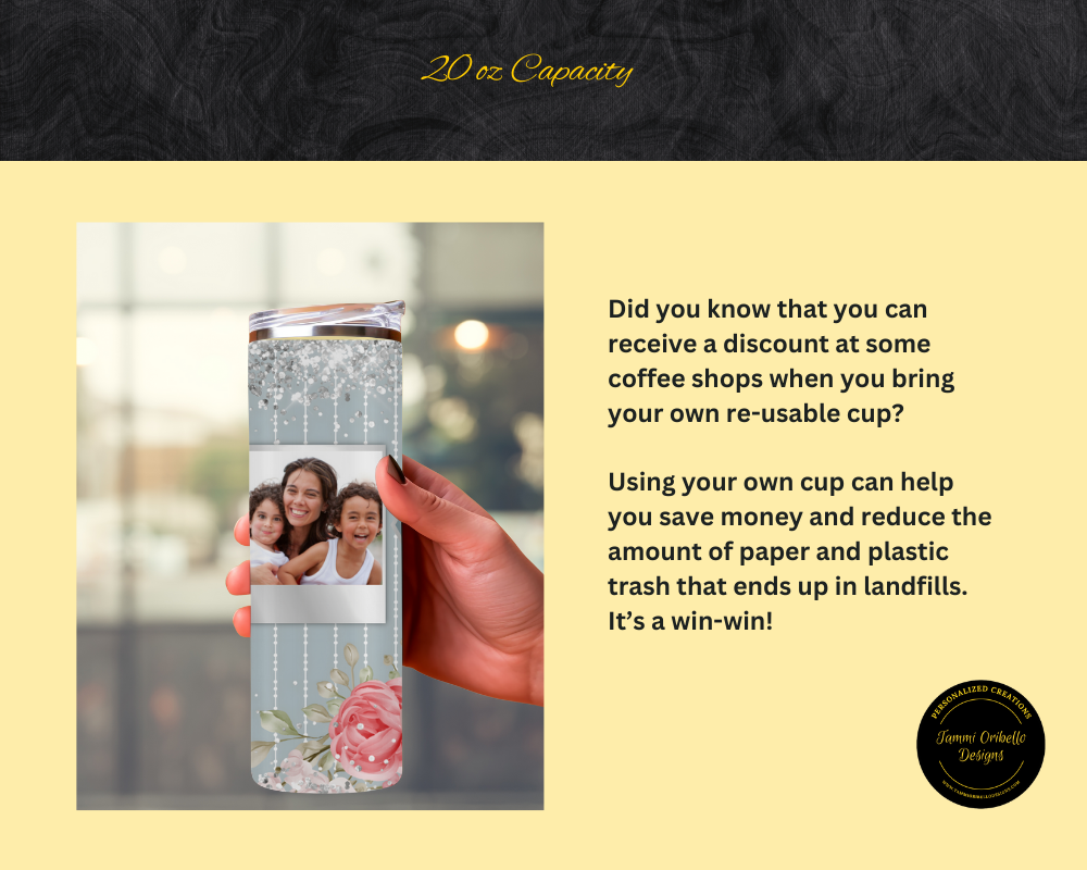 20 oz personalized photo tumbler, photo tumblers, insulated travel cup, stainless steel tumbler, pet animal lover cups, new parents gift cup, newlywed tumblers, mothers fathers day gift, anniversaries Valentine's birthday present, vacation  camping tumbler