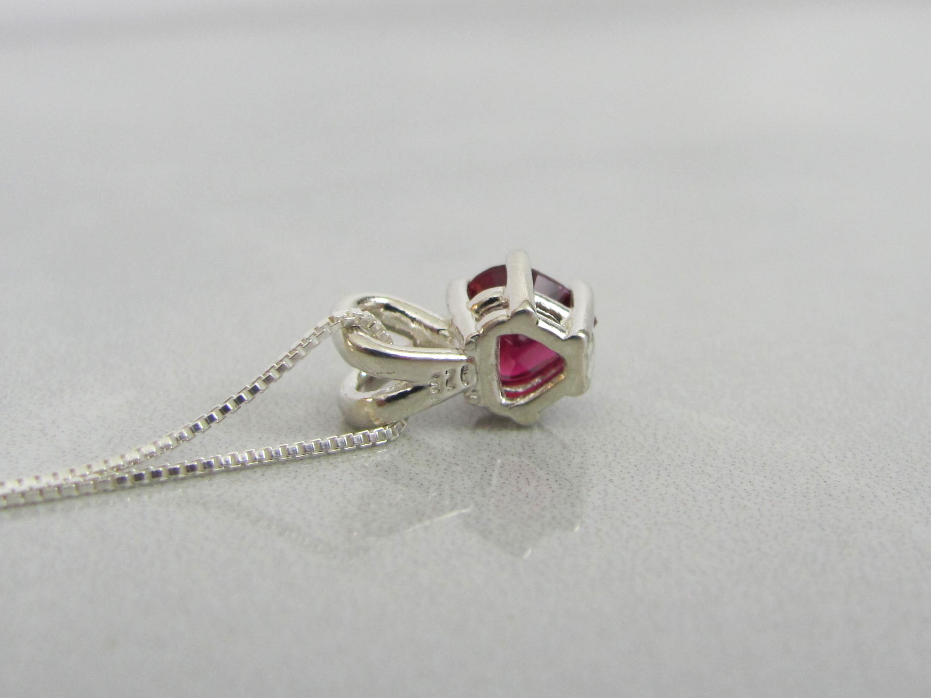 Small Ruby Heart Pendant for Valentine's Day Gift