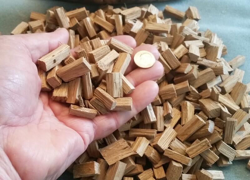 CHIPS American White Oak Heartwood, 1 Lb. Hand Made, Fresh, Clean, No
