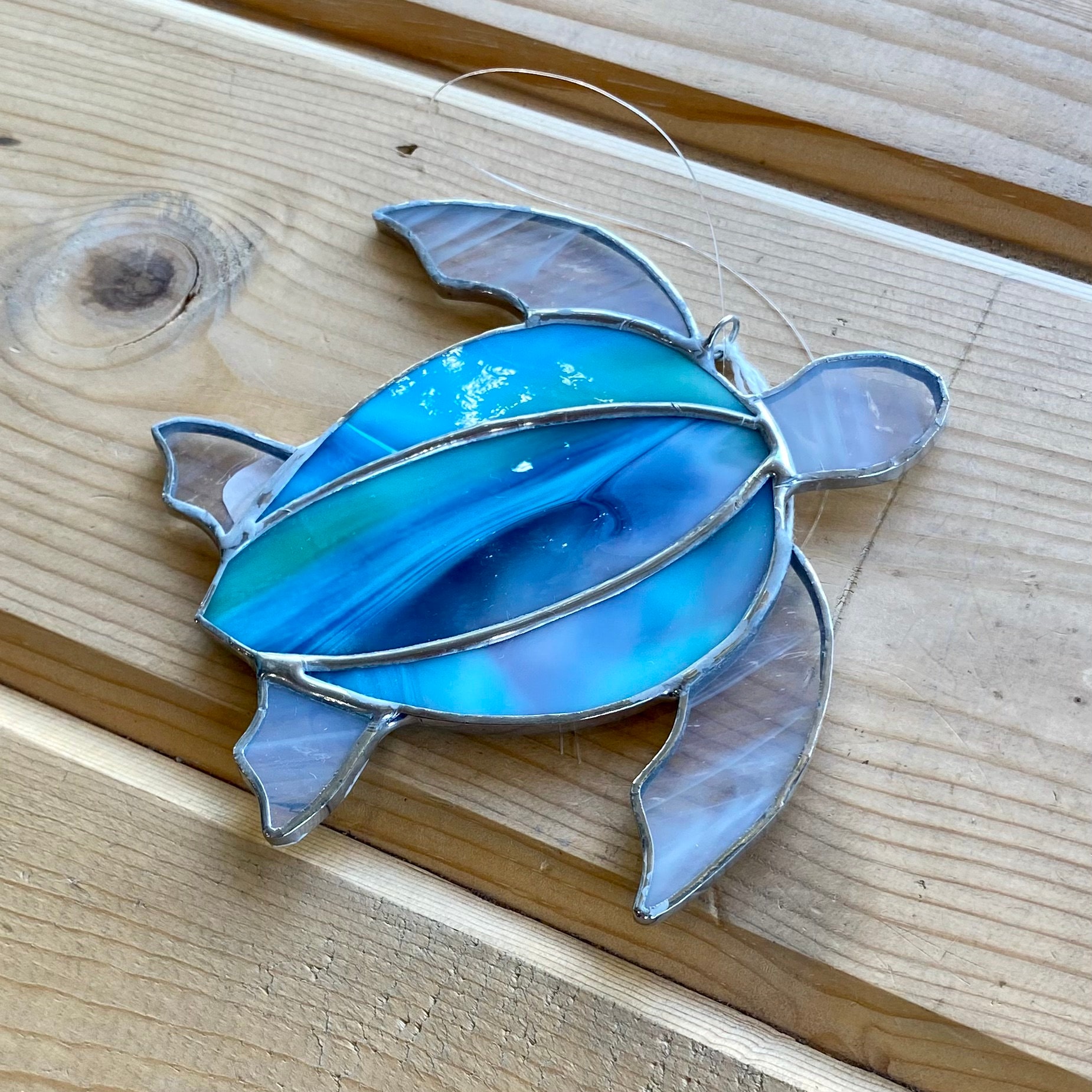 Suncatcher Stained Glass Art Window selling hangings Turtle Home decor Gift