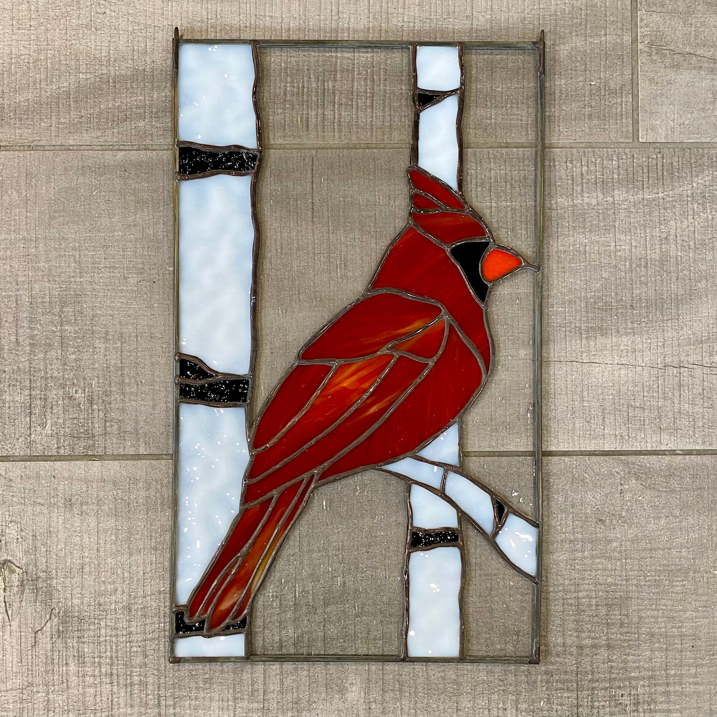 2024 Stained Glass Cardinal