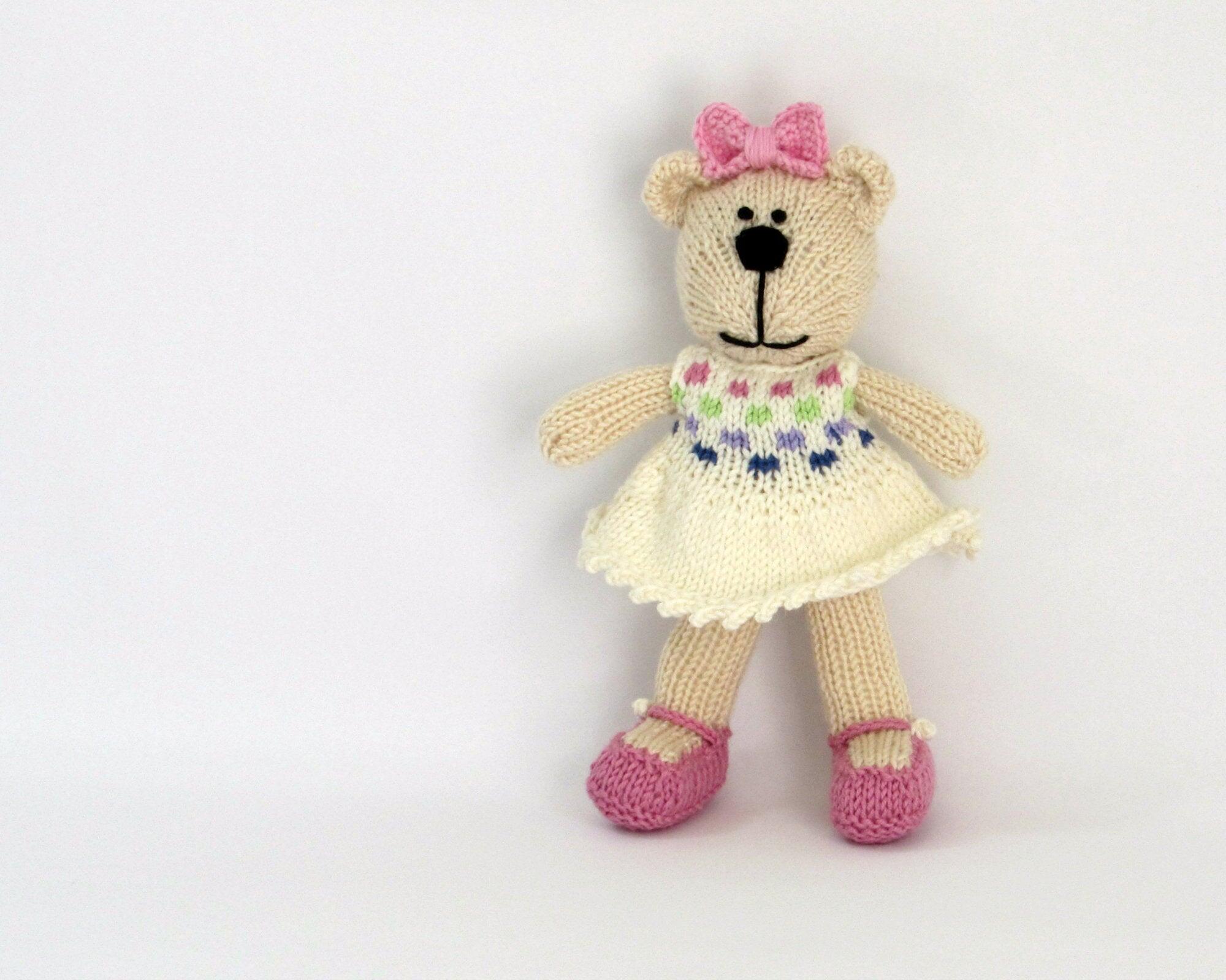 Fun & Games :: Stuffed Animals, Dolls & Plush :: Gift for baby girl beautiful hand knitted teddy ...