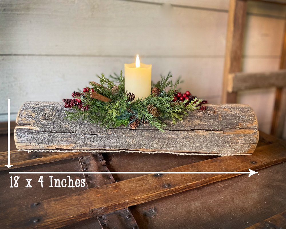 Ornament - Christmas Candles Raw Wood