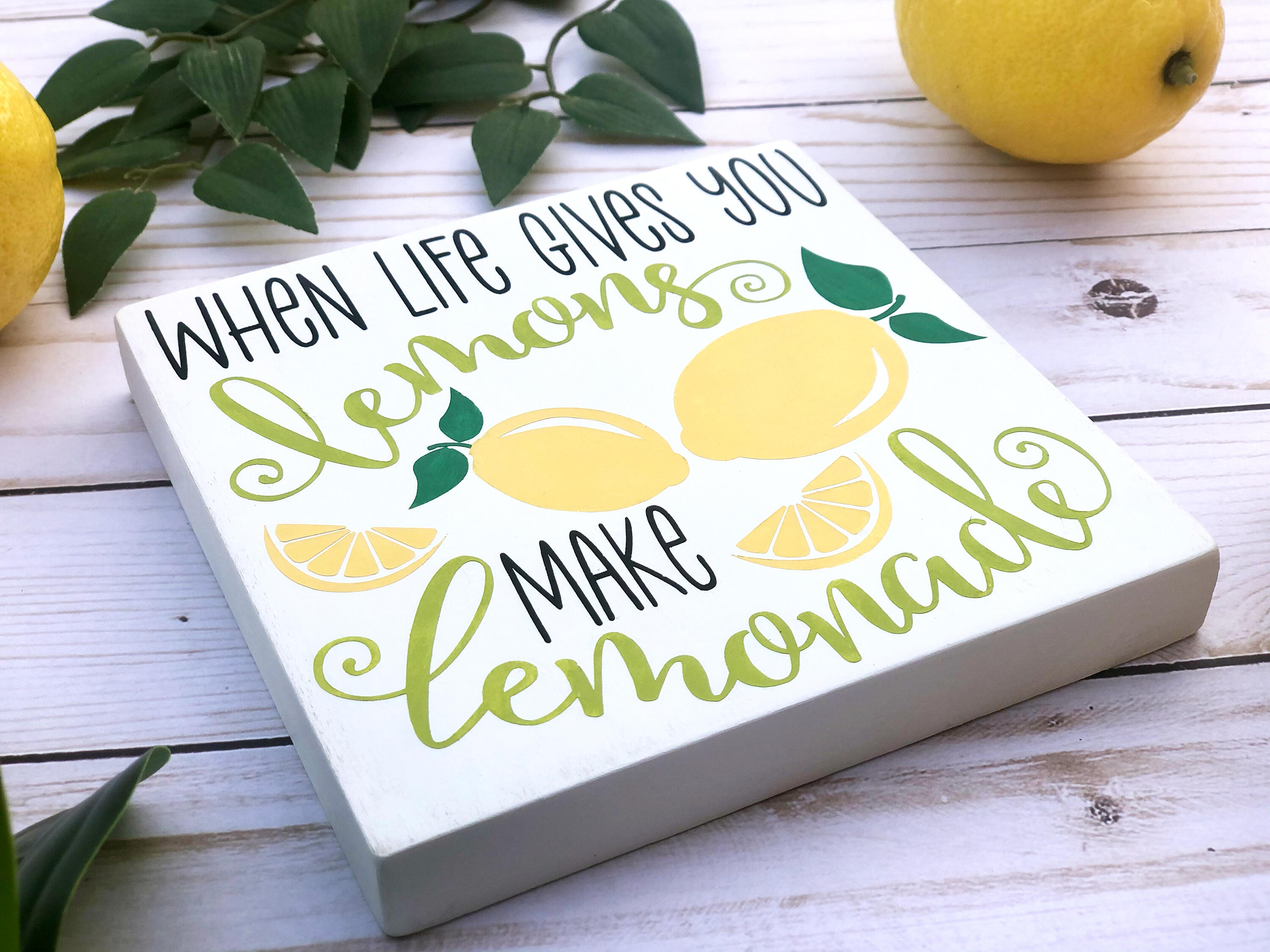 When Life gives you Lemons make Lemonade, bright summer signs, colorful kitchen decor When Life gives you Lemons make Lemonade, bright summer signs, colorful kitchen decor