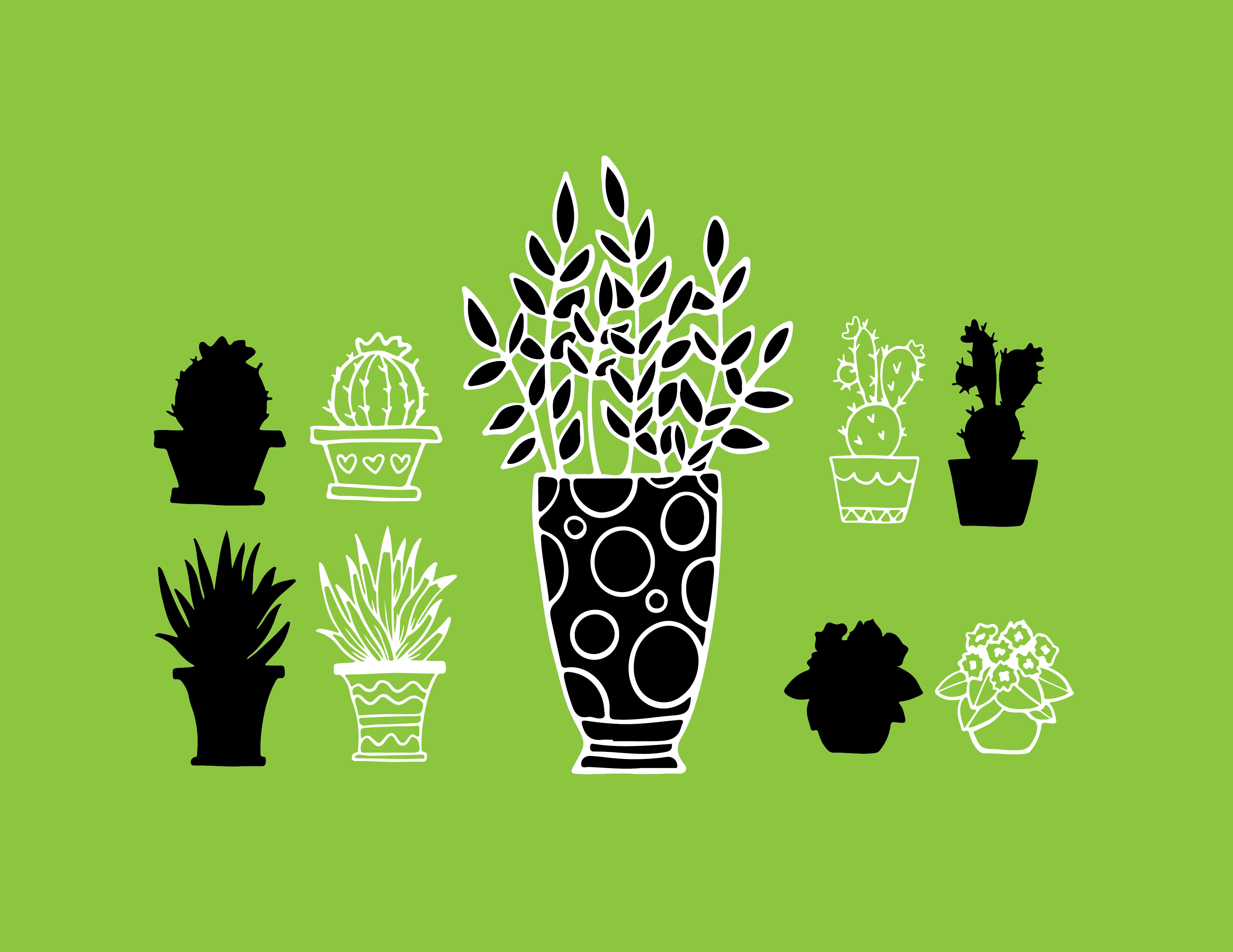 Download Handmade Supplies Clip Art Image Files Layered Flower Pot Bundle Flower Pot Svg Potted Plant Clip Art For T Shirt Vinyl Cricut Stickers Graphics Bundle Of Doodle Clipart