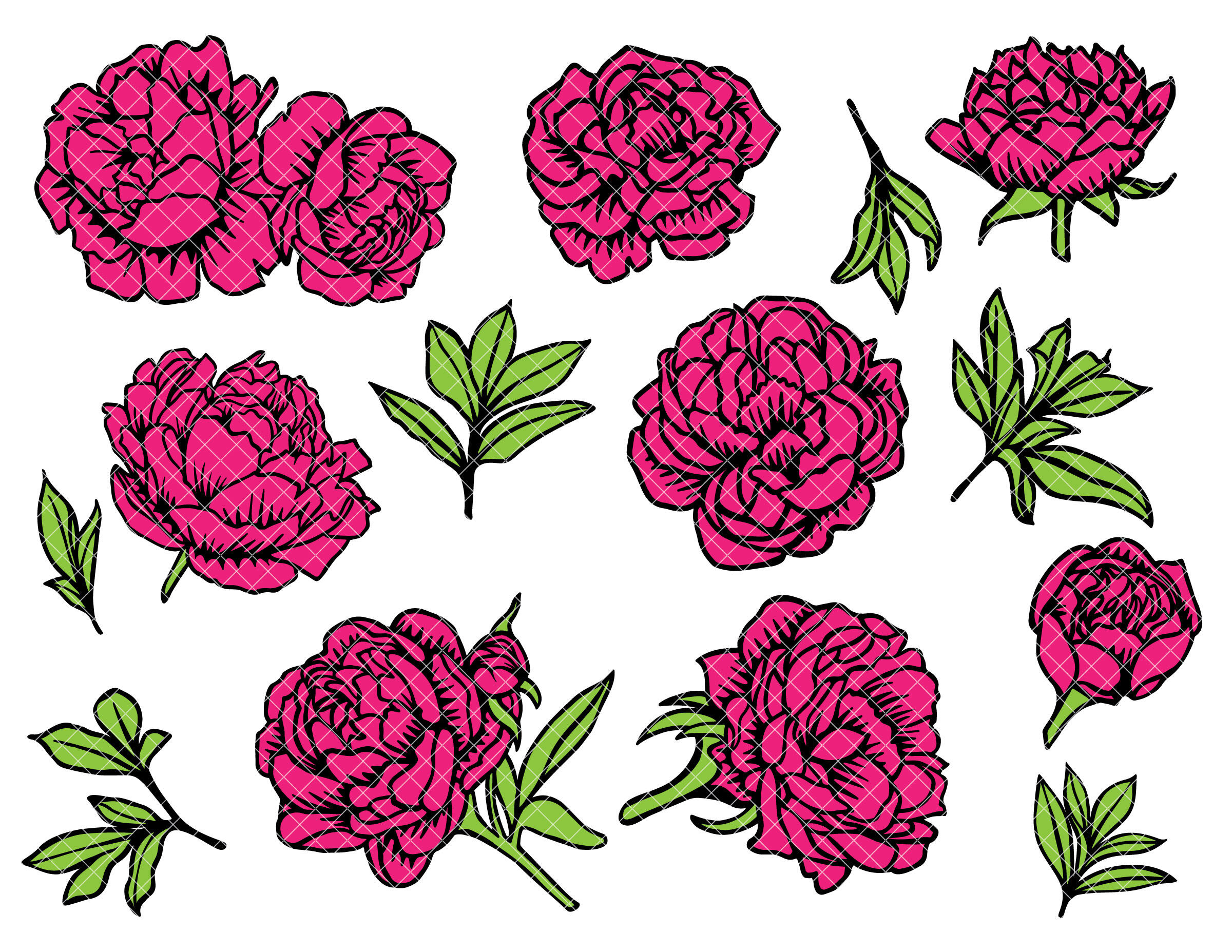 Download Handmade Supplies Clip Art Image Files Peonies Svg Layered Floral Svg Bundle Peony Vector Wedding Peonies Cut File For Cricut Sihouette Flowers For Vinyl Peony Clipart