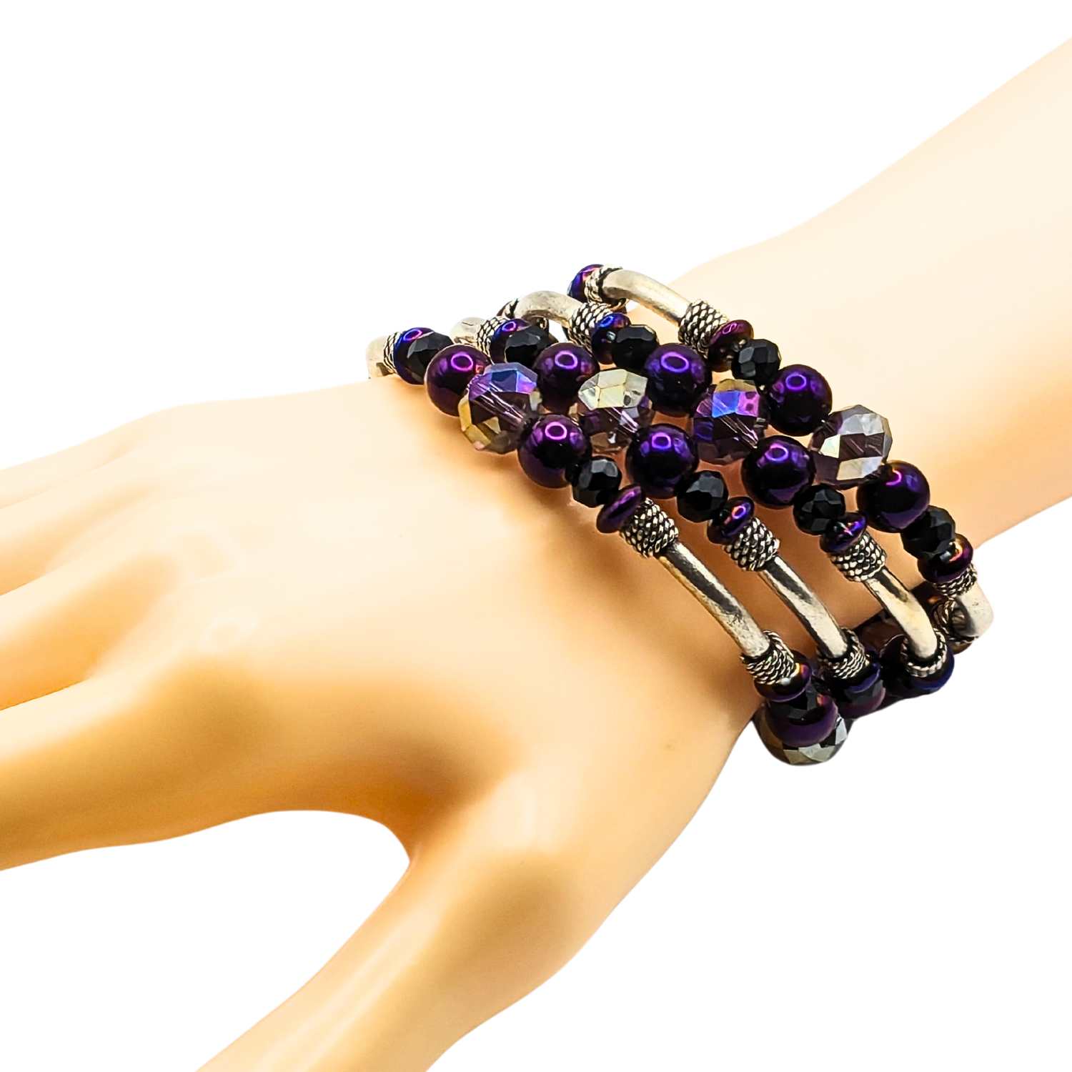 Purple store Passion Beaded Coil Bracelet